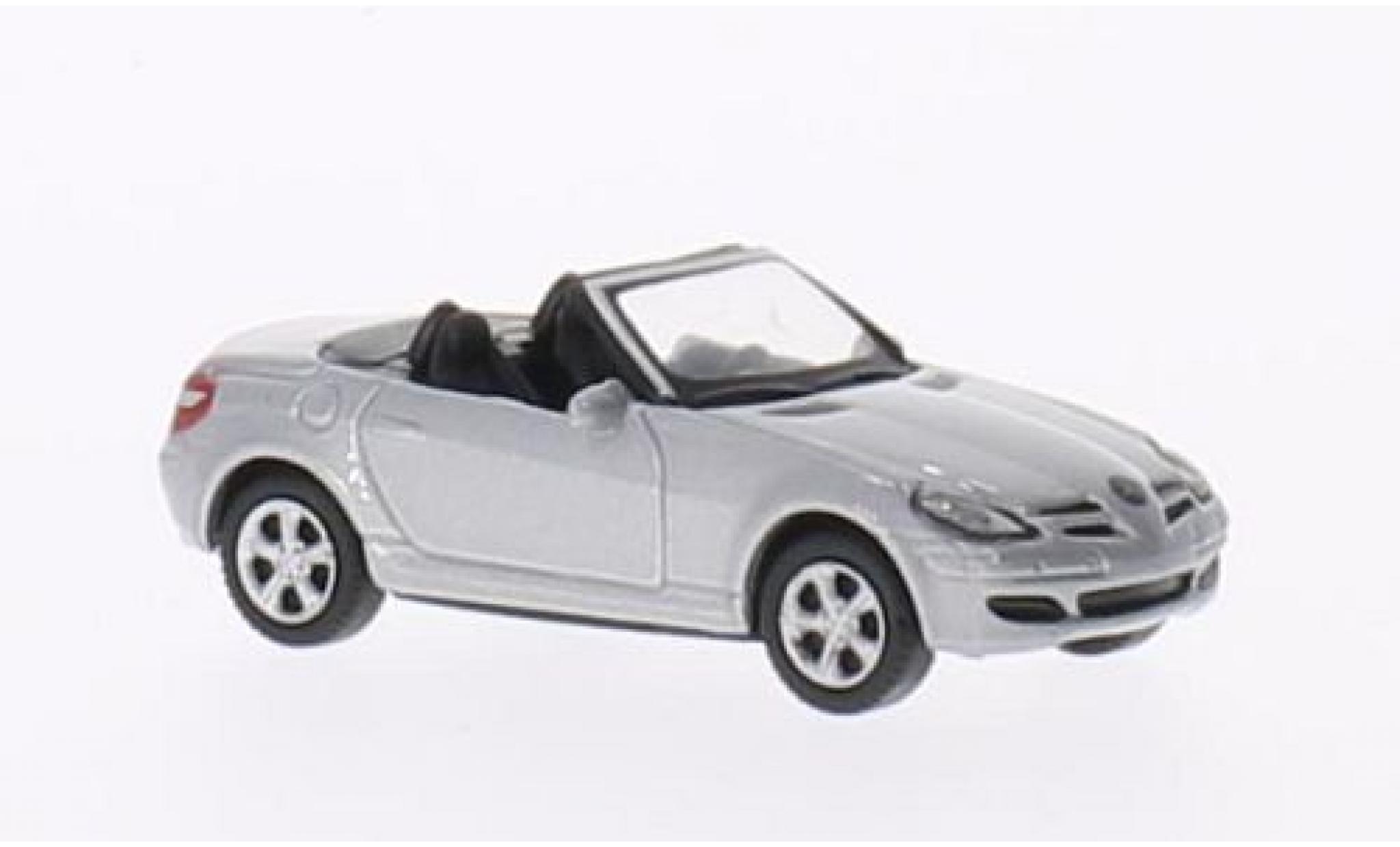 Mercedes Classe SLK 1/87 Welly SLK 350 metallico grigio Verdeck ouvert modellino in miniatura