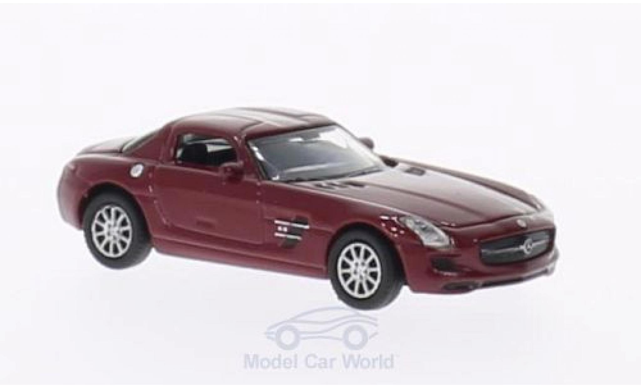 Mercedes SLS 1/87 Welly AMG rosso modellino in miniatura