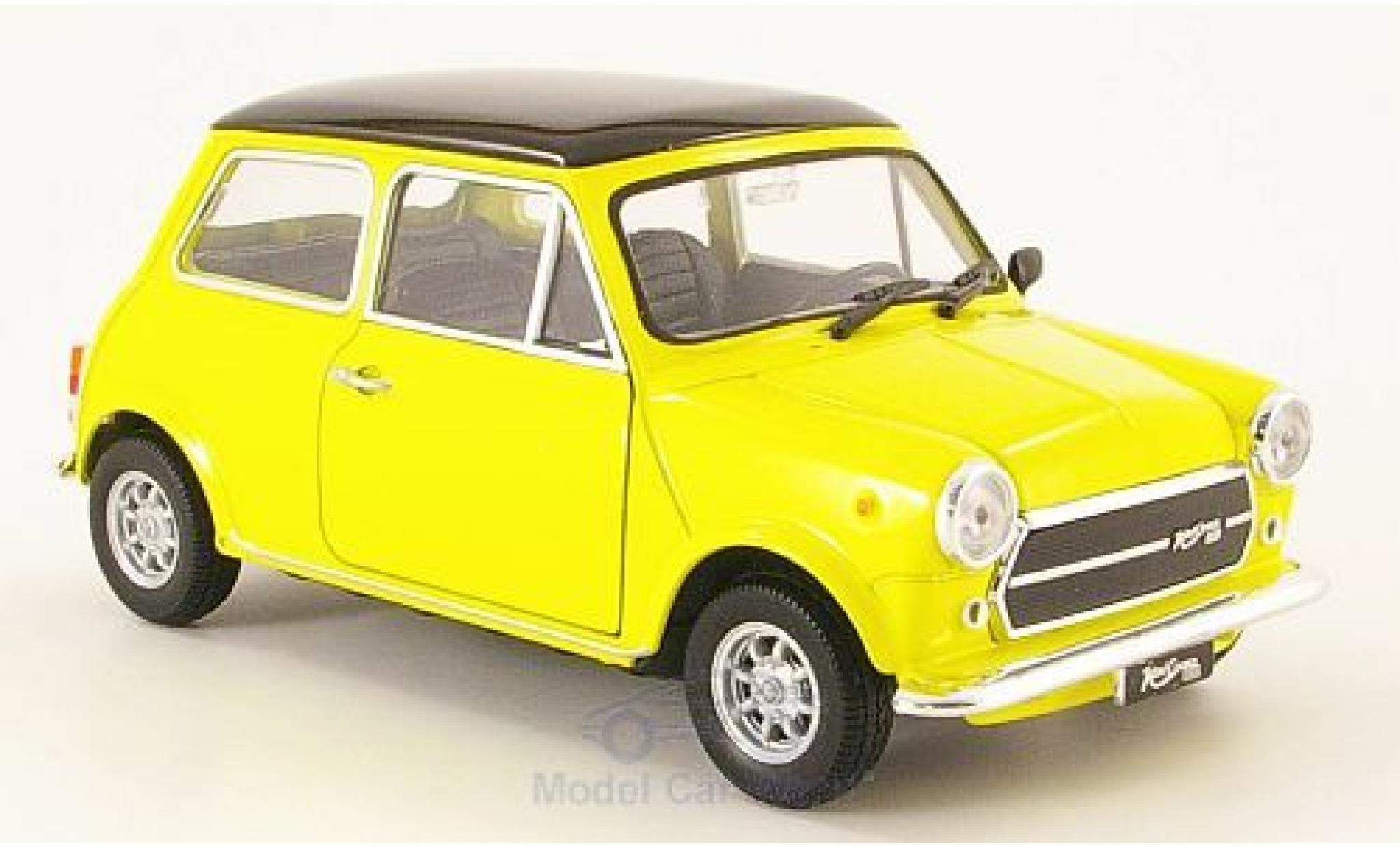 Mini Cooper 1/24 Welly 1300 giallo/nero 1974 modellino in miniatura