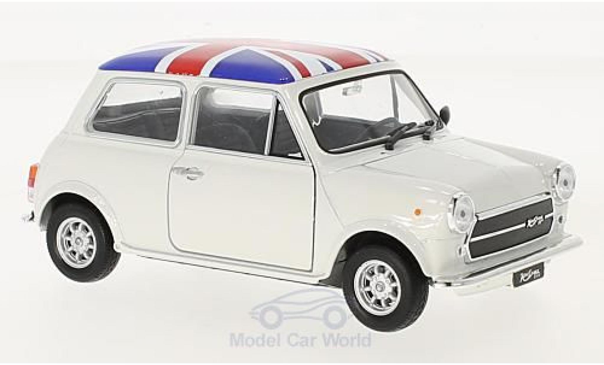 Mini Cooper S 1/24 Welly 1300 bianco UK Flag modellino in miniatura