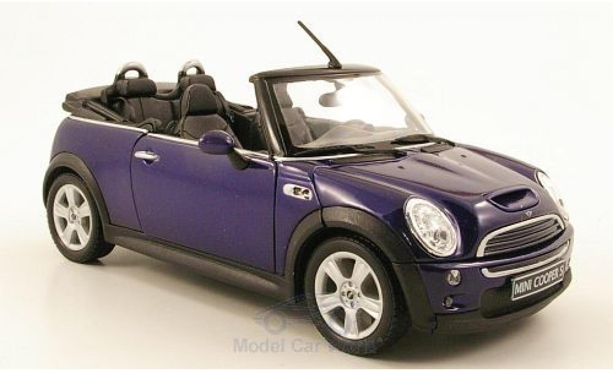 Mini Cooper S 1/24 Welly S Cabriolet blu modellino in miniatura