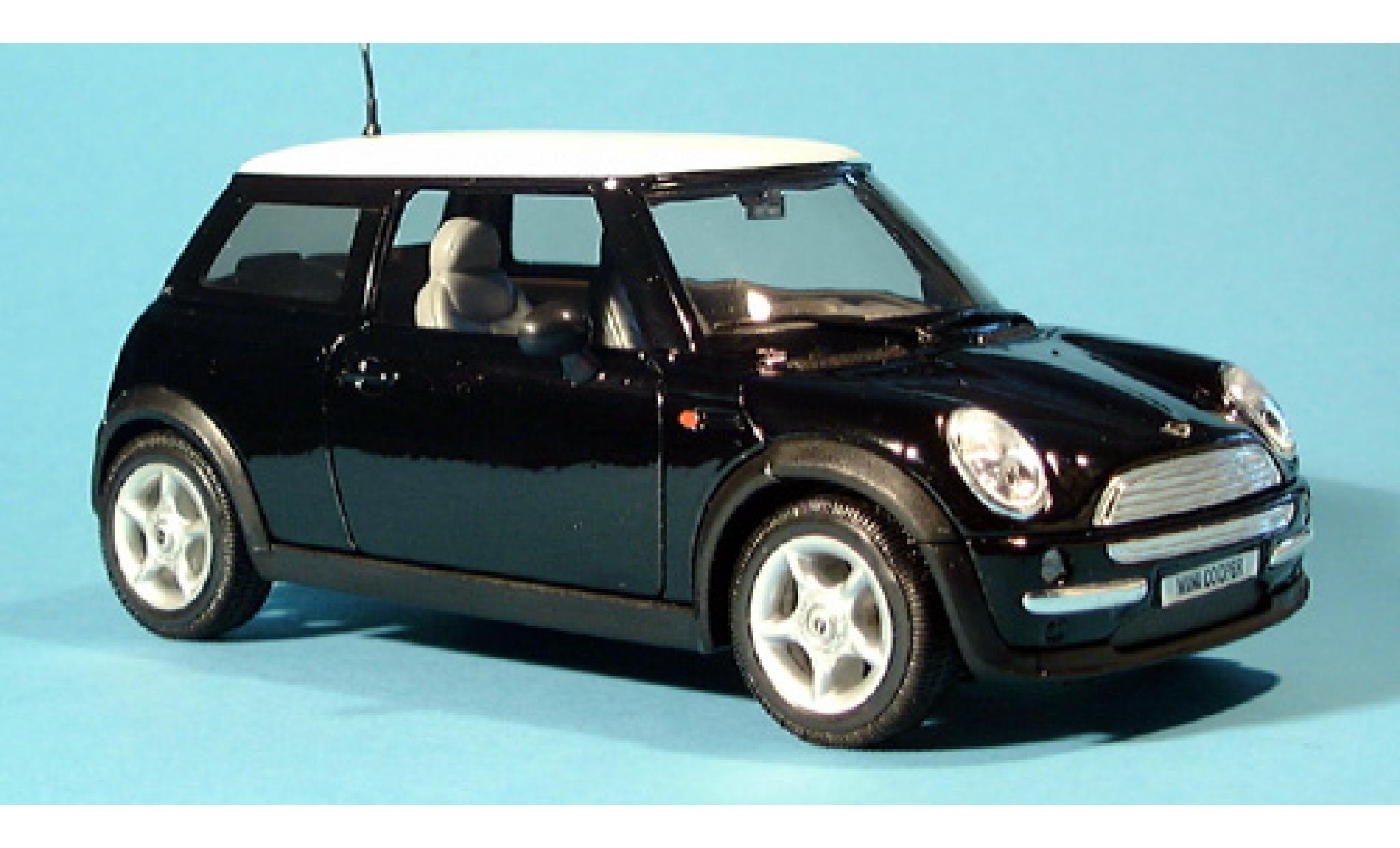 Mini Cooper 1/24 Welly schwarz 1:24 modellino in miniatura