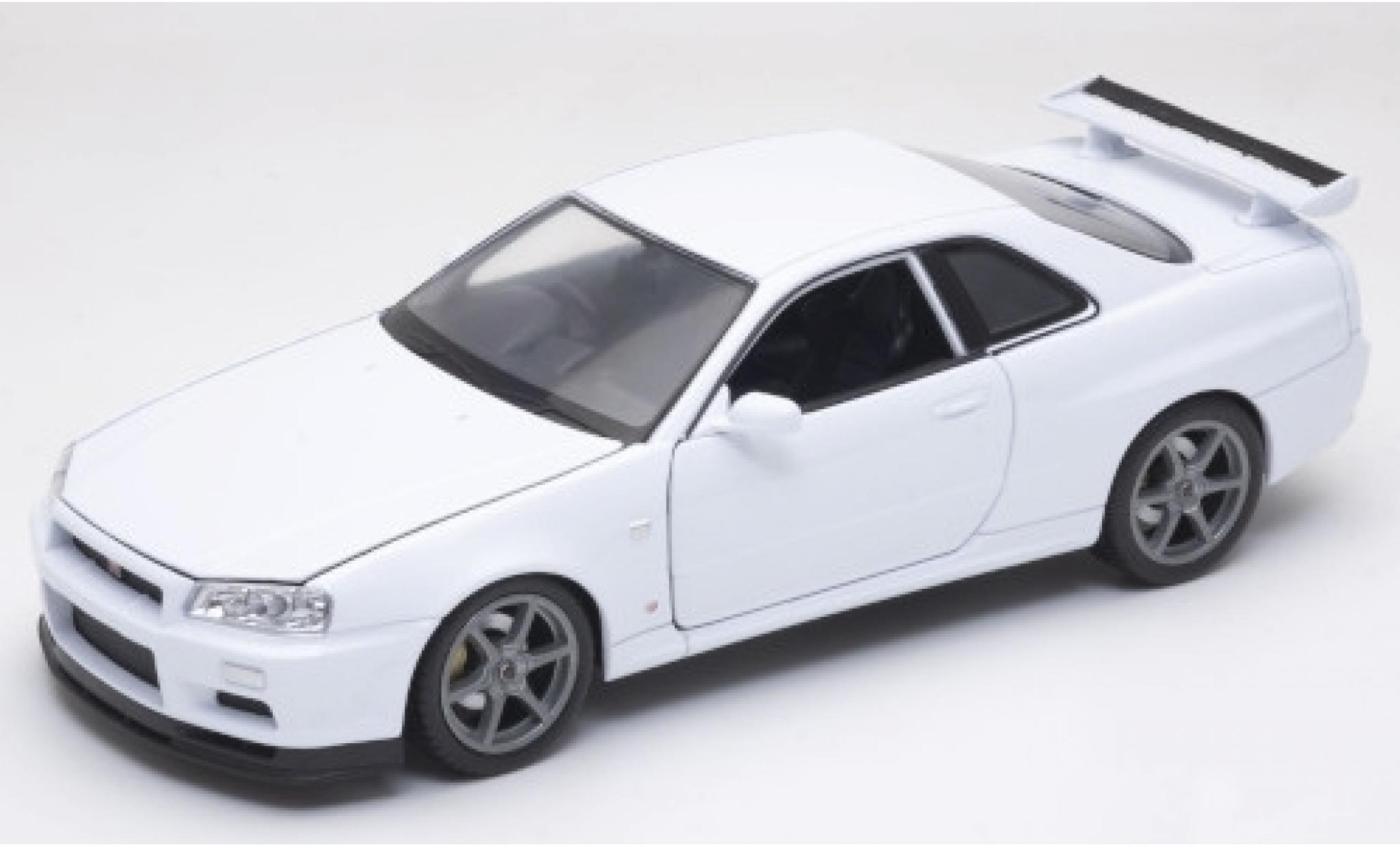 Nissan Skyline 1/24 Welly GT-R (R34) bianco RHD modellino in miniatura
