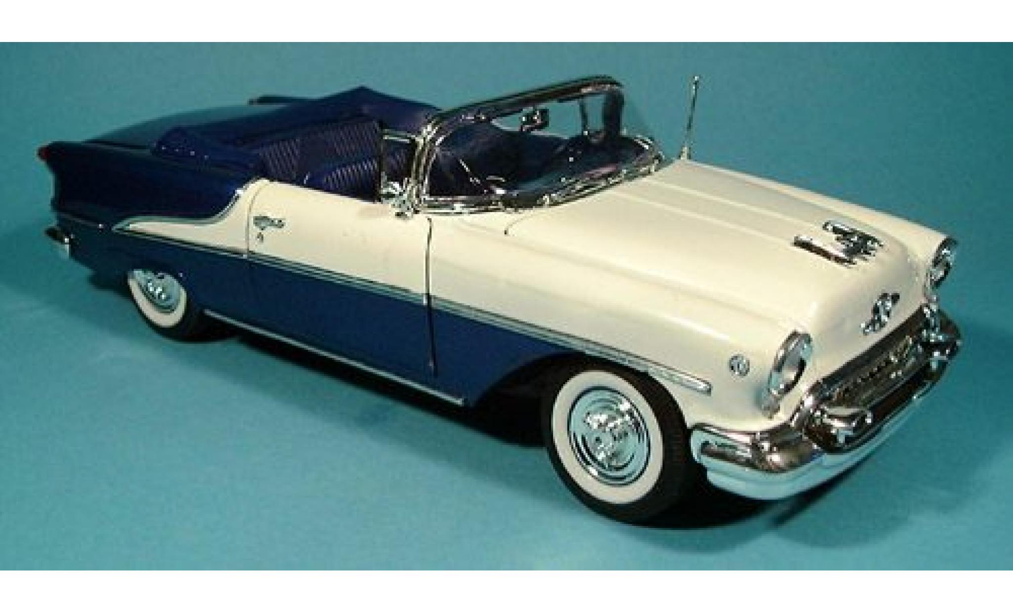 Oldsmobile Super 88 1/18 Welly blau-weiss 1955 1:18 modellino in miniatura