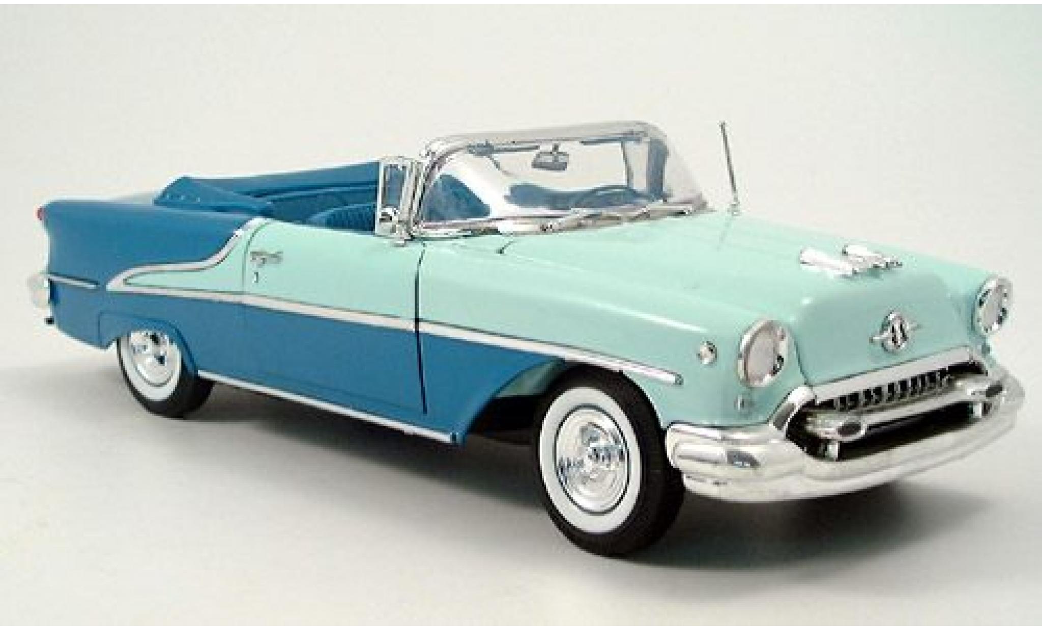 Oldsmobile Super 88 1/18 Welly Cabriolet verde/blu 1955 modellino in miniatura