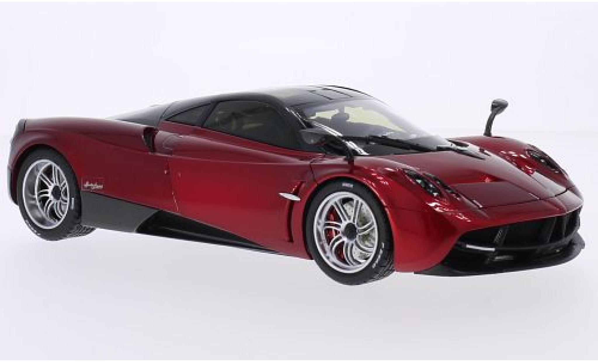Pagani Huayra 1/18 Welly metallico rosso/carbon GTA Edition modellino in miniatura