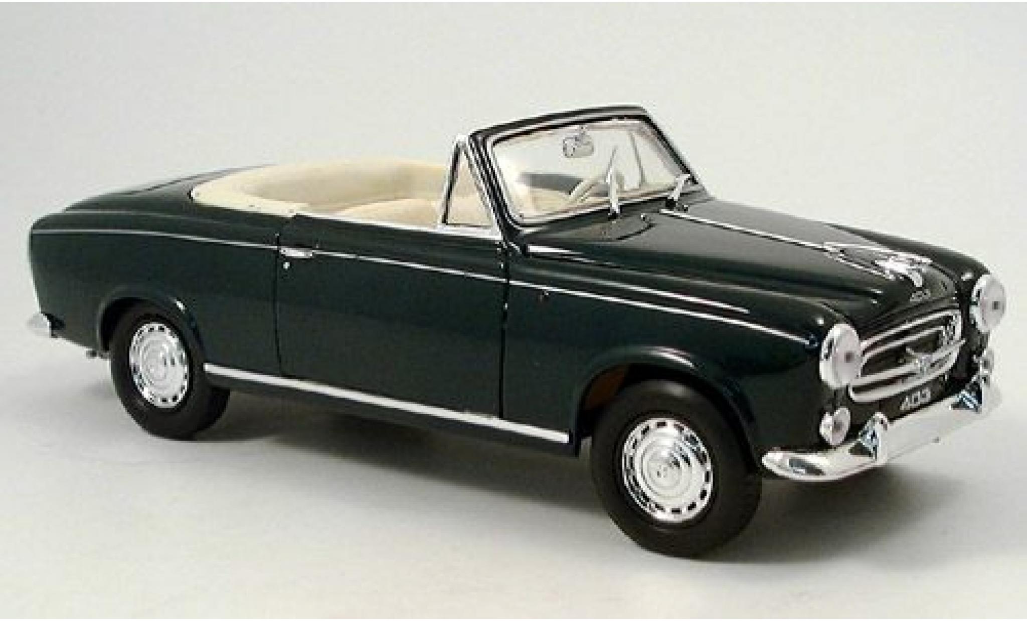 Peugeot 403 1/18 Welly Cabrio dk. grün 1957 1:18 modellino in miniatura