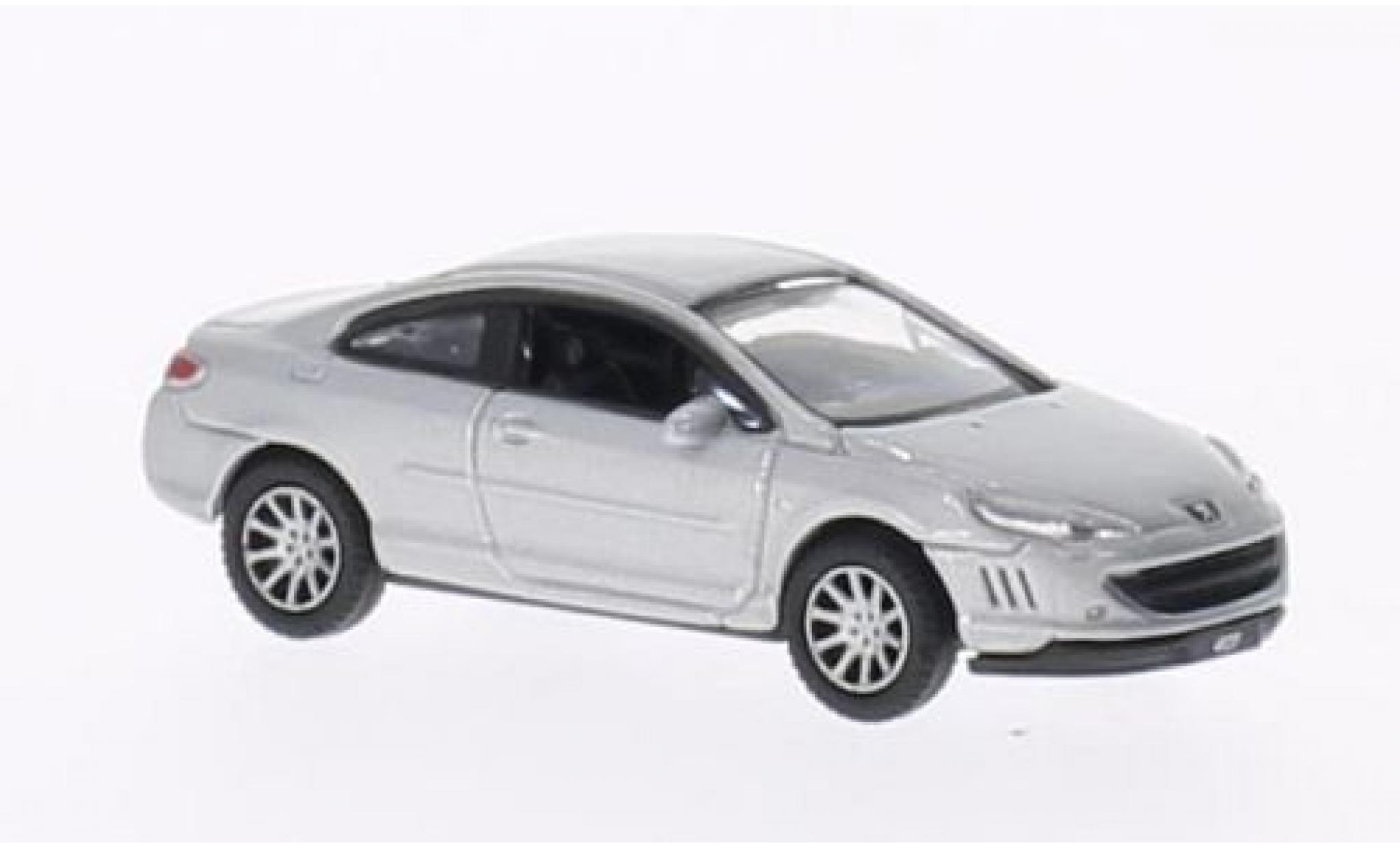 Peugeot 407 1/87 Welly Coupe grigio modellino in miniatura
