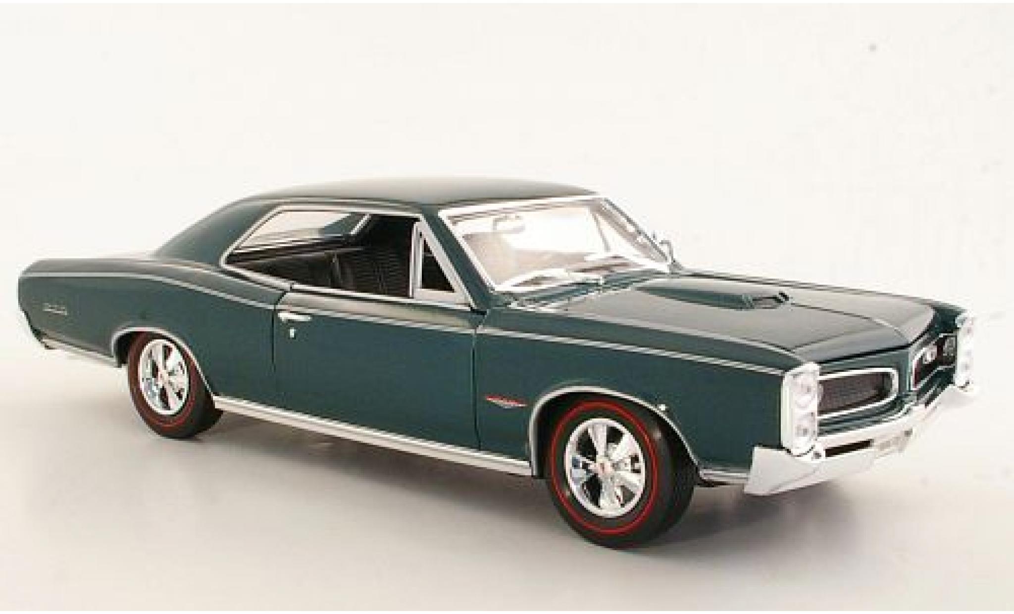 Pontiac GTO 1/18 Welly metallico verde 1966 sans Vitrine modellino in miniatura