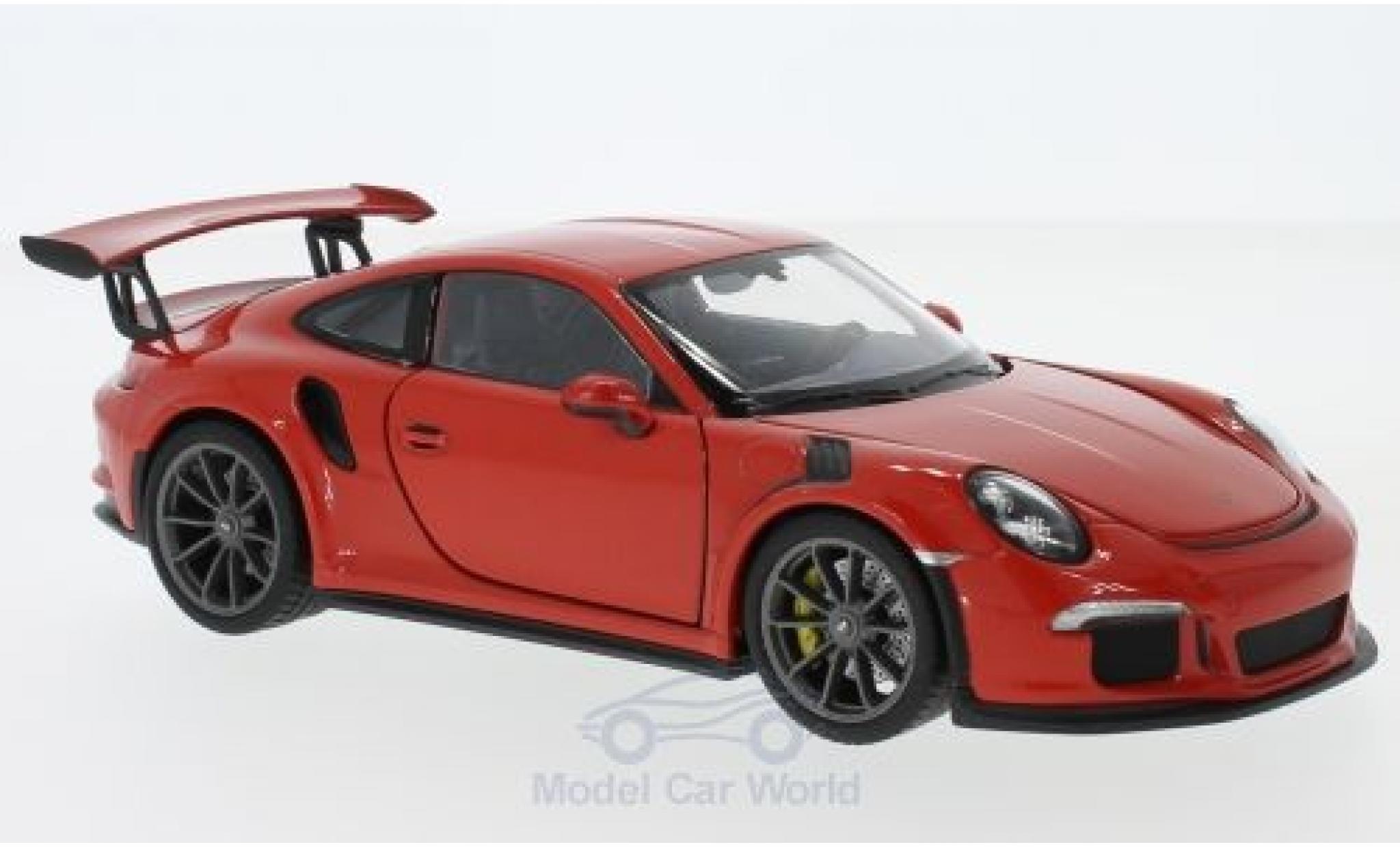 Porsche 991 GT3 RS 1/24 Welly 911 () GT3 RS orange 2015 modellino in miniatura