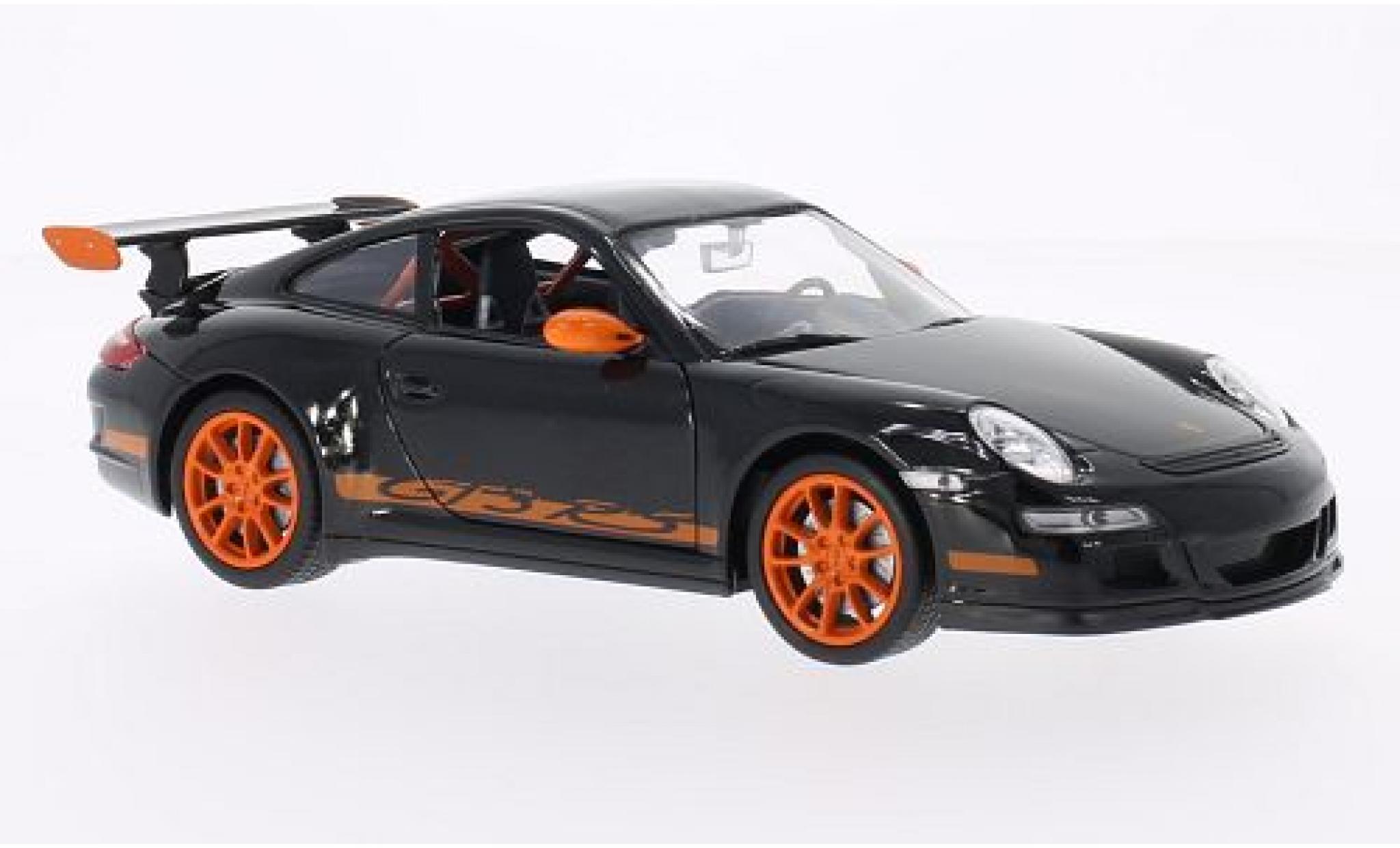 Porsche 997 GT3 RS 1/24 Welly 911 () GT3 RS nero/orange modellino in miniatura
