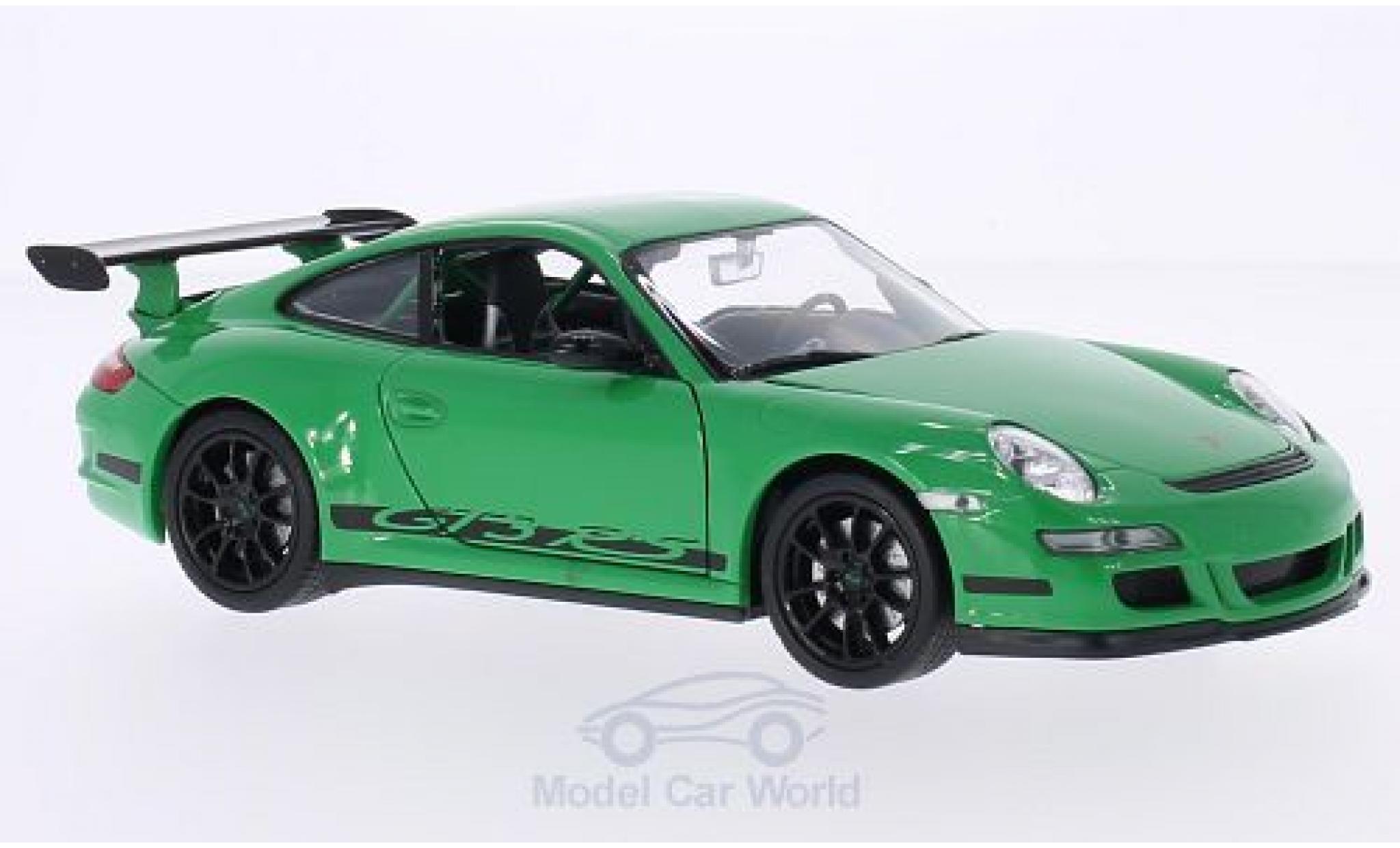 Porsche 997 GT3 RS 1/24 Welly 911 GT3 RS () verde/Dekor modellino in miniatura