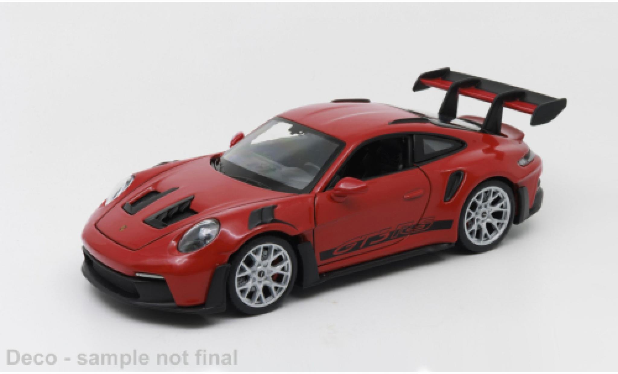 Porsche 992 1/24 Welly 911 GTR RS  rot 1:24 modellino in miniatura