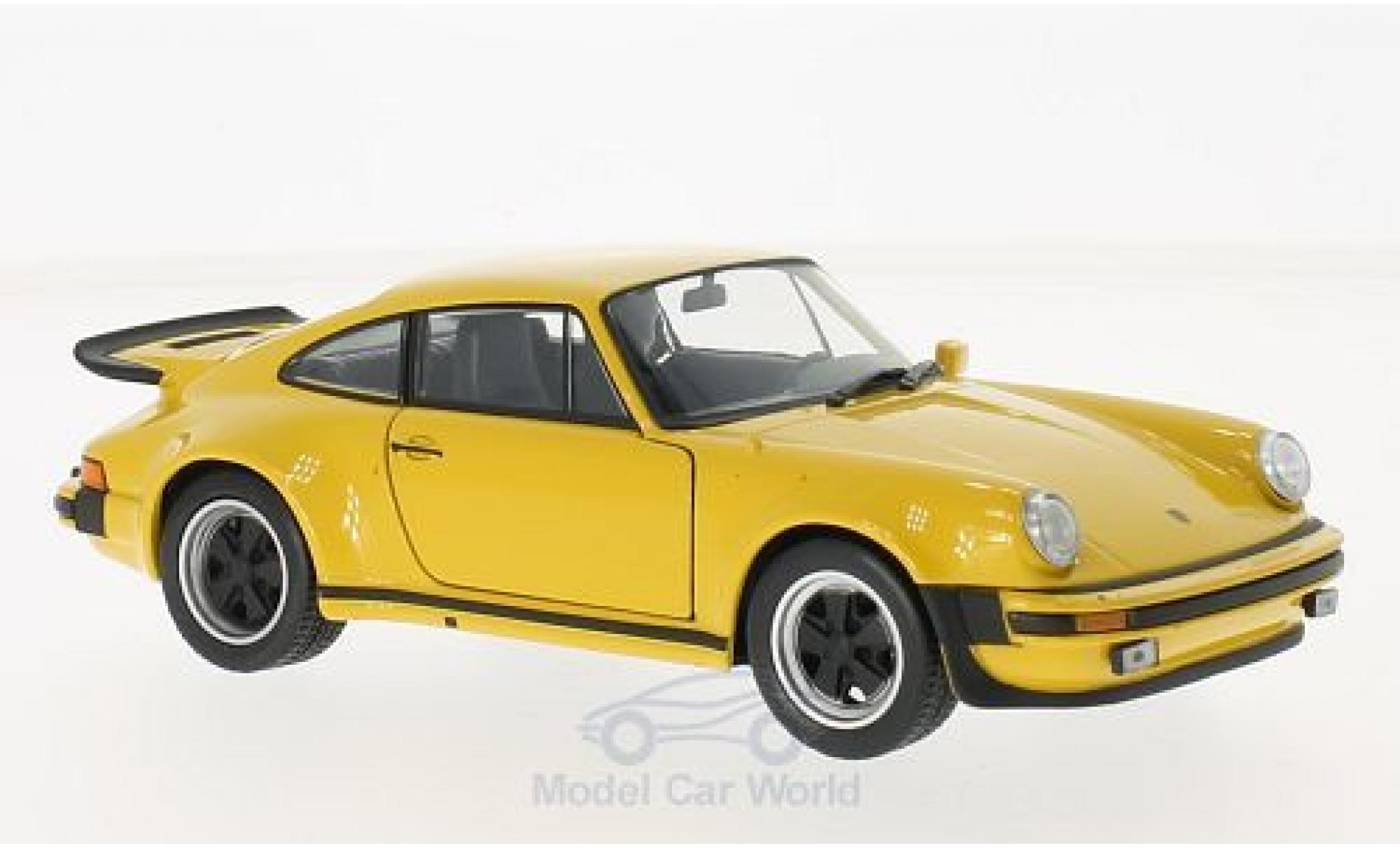 Porsche 930 Turbo 1/24 Welly 911 Turbo 3.0 giallo 1974 modellino in miniatura