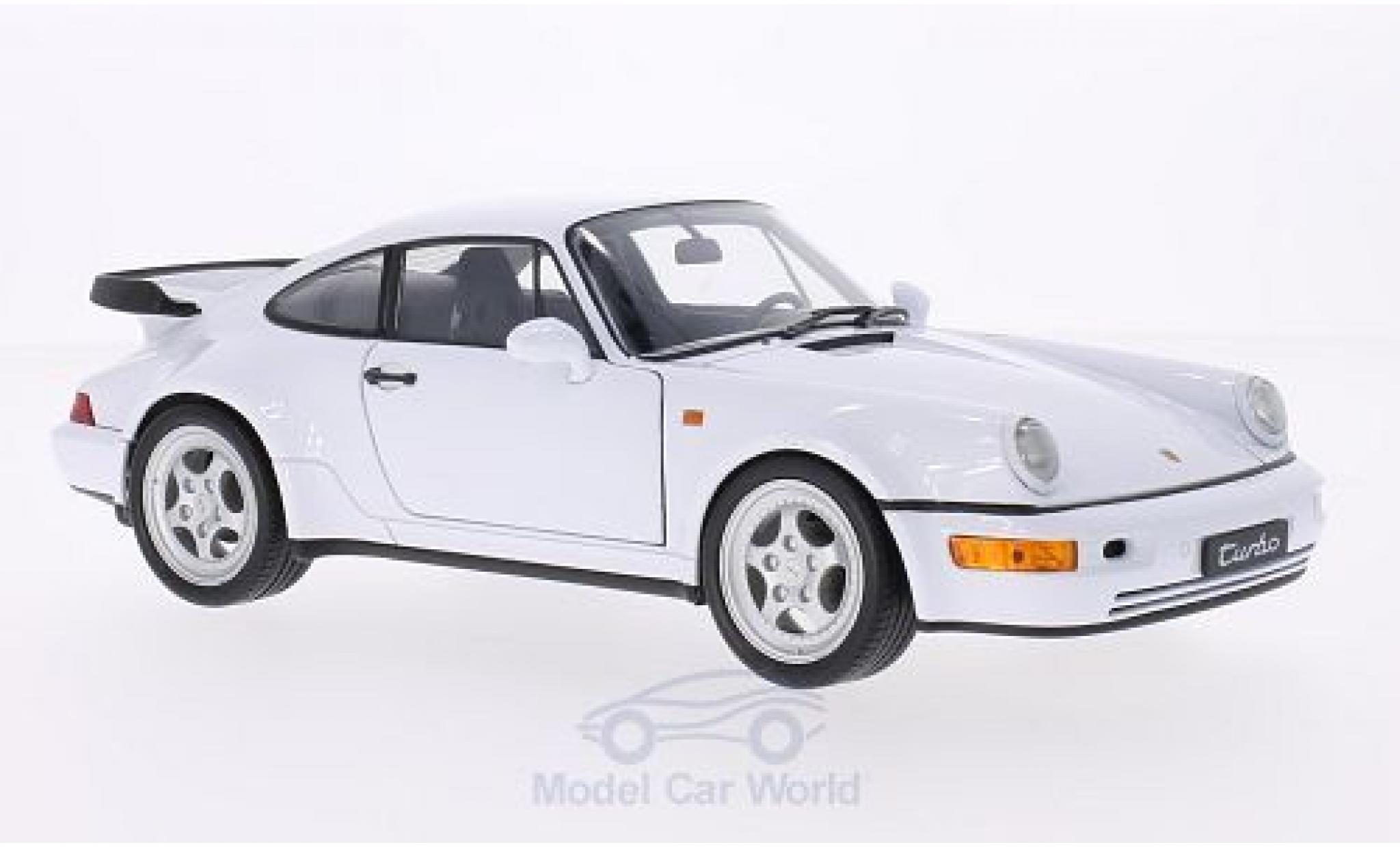 Porsche 964 Turbo 1/18 Welly 911 Turbo () bianco modellino in miniatura