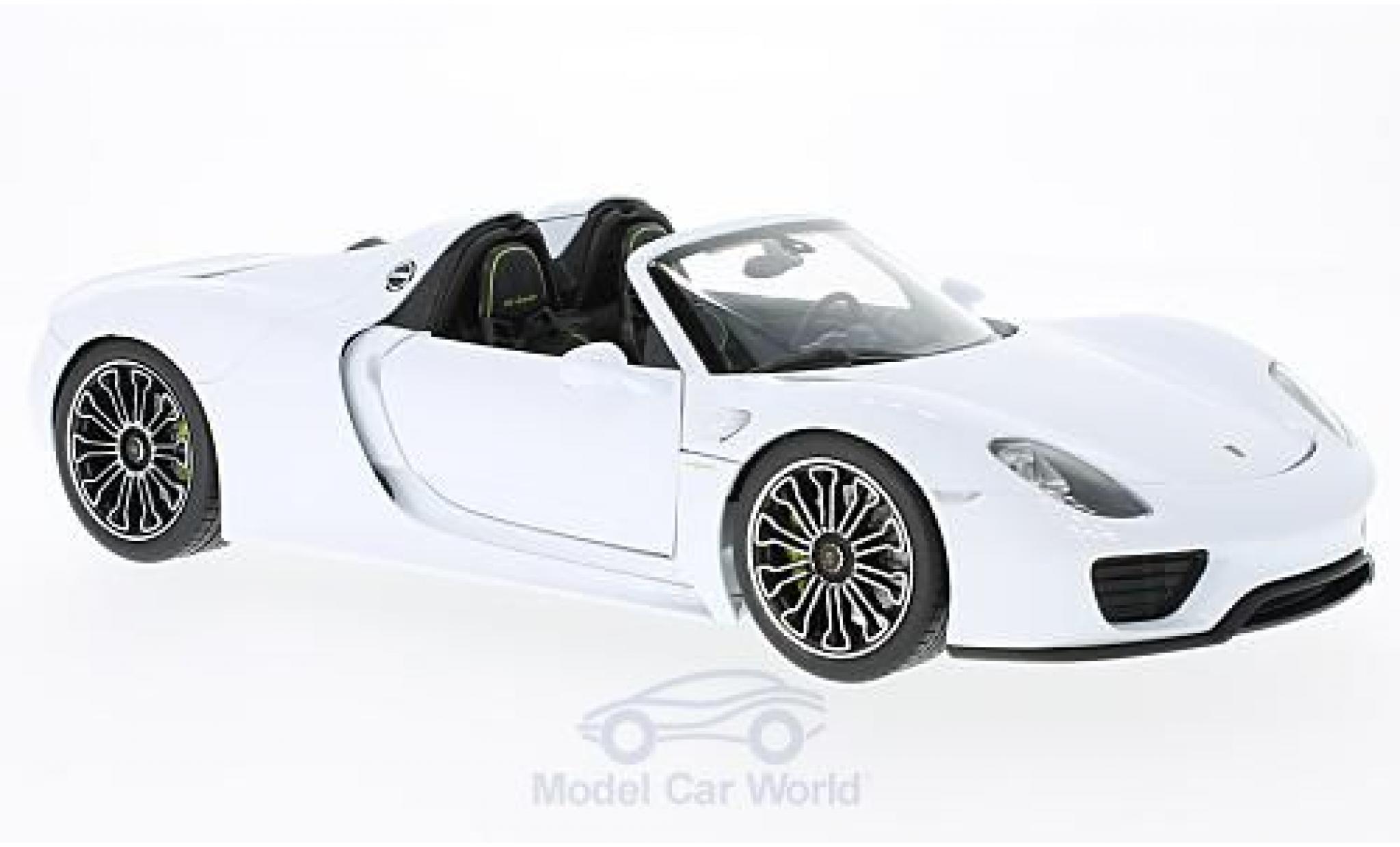 Porsche 918 1/18 Welly Spyder bianco 2011 modellino in miniatura
