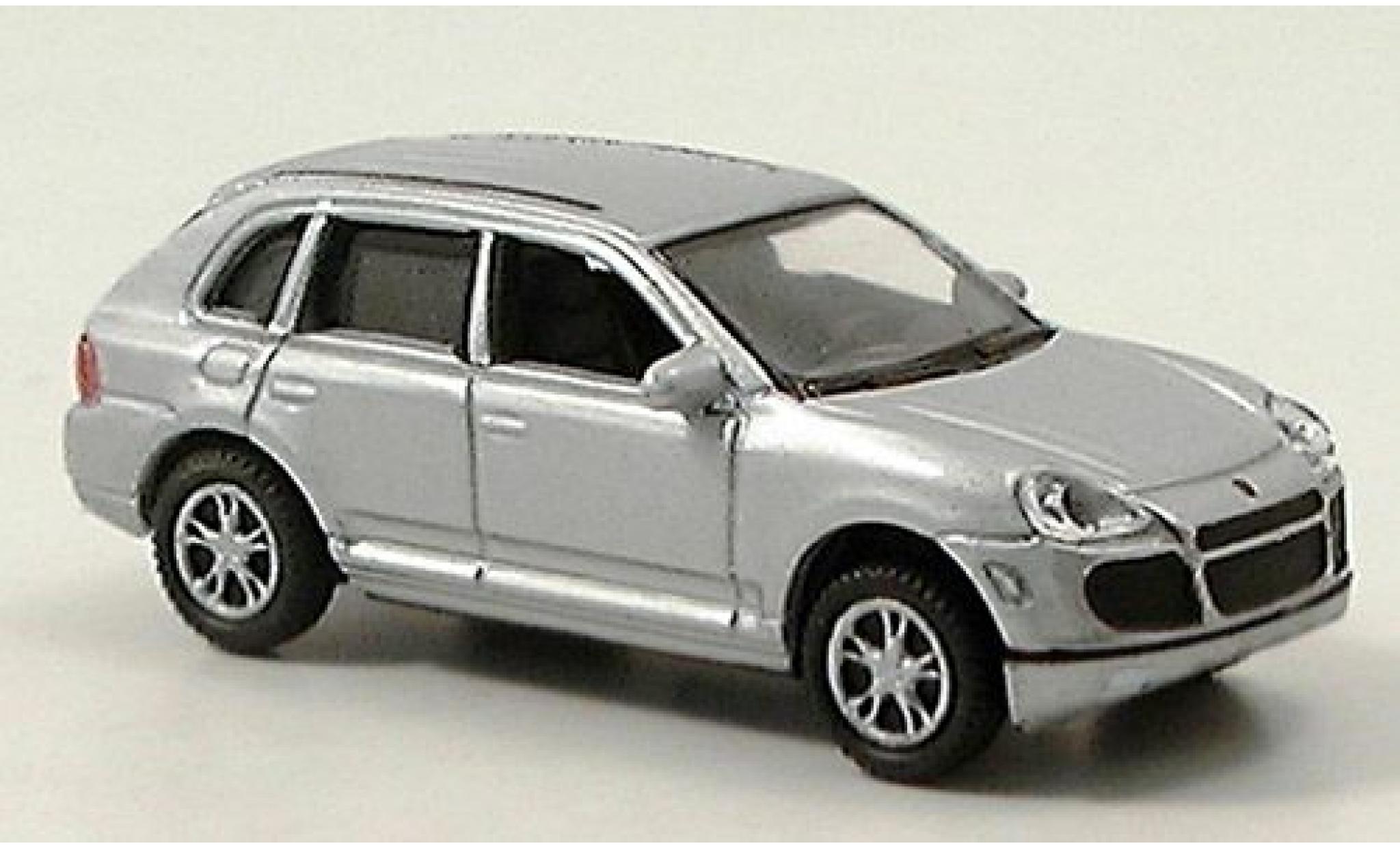 Porsche Cayenne Turbo 1/87 Welly silber 1:87 modellino in miniatura