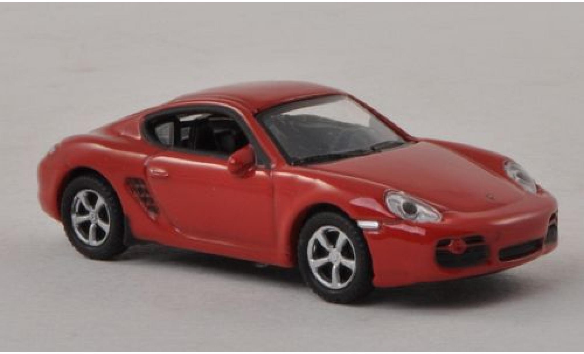 Porsche Cayman S 1/87 Welly rot 1:87 modellino in miniatura