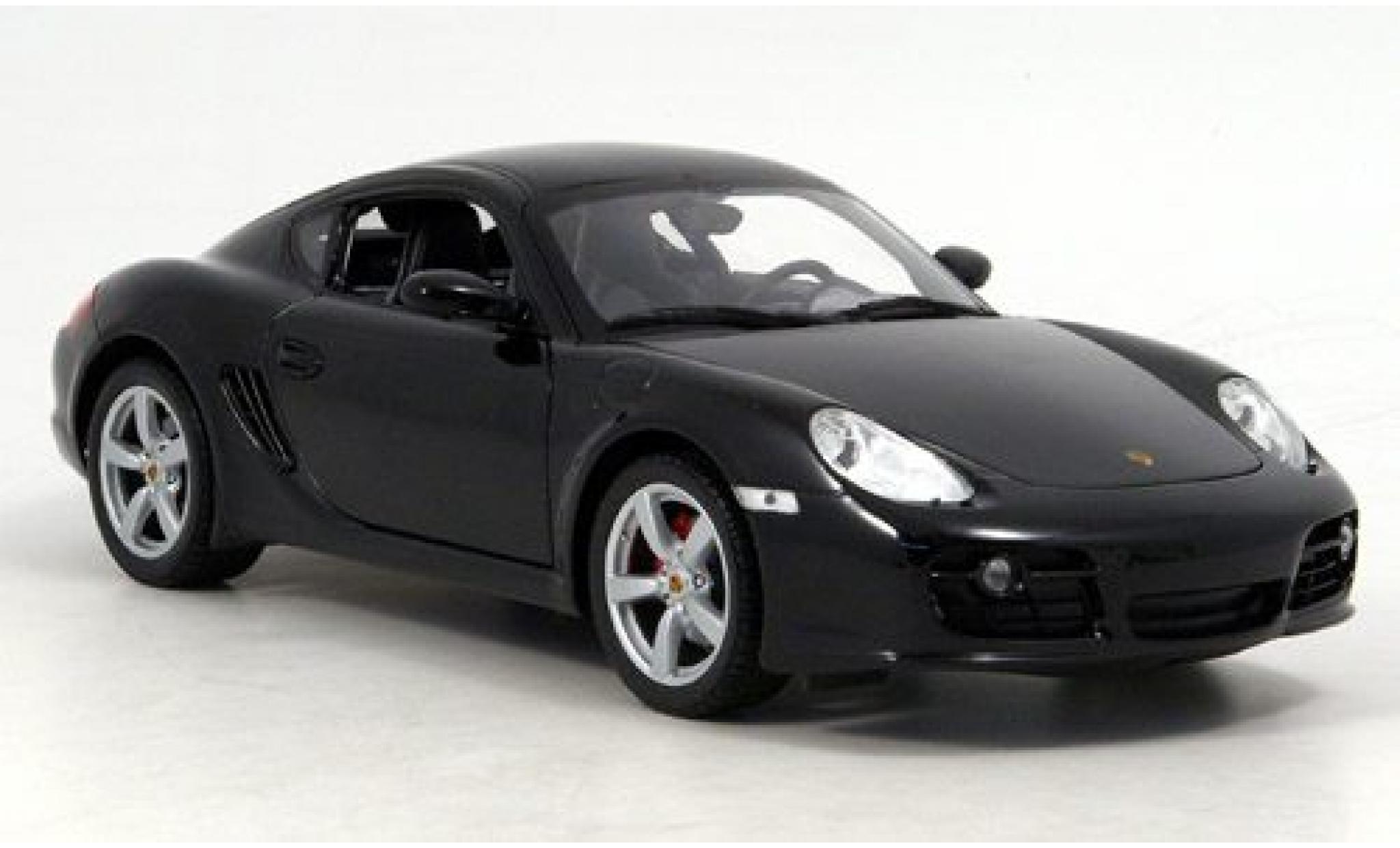 Porsche Cayman 1/18 Welly schwarz 1:18 modellino in miniatura