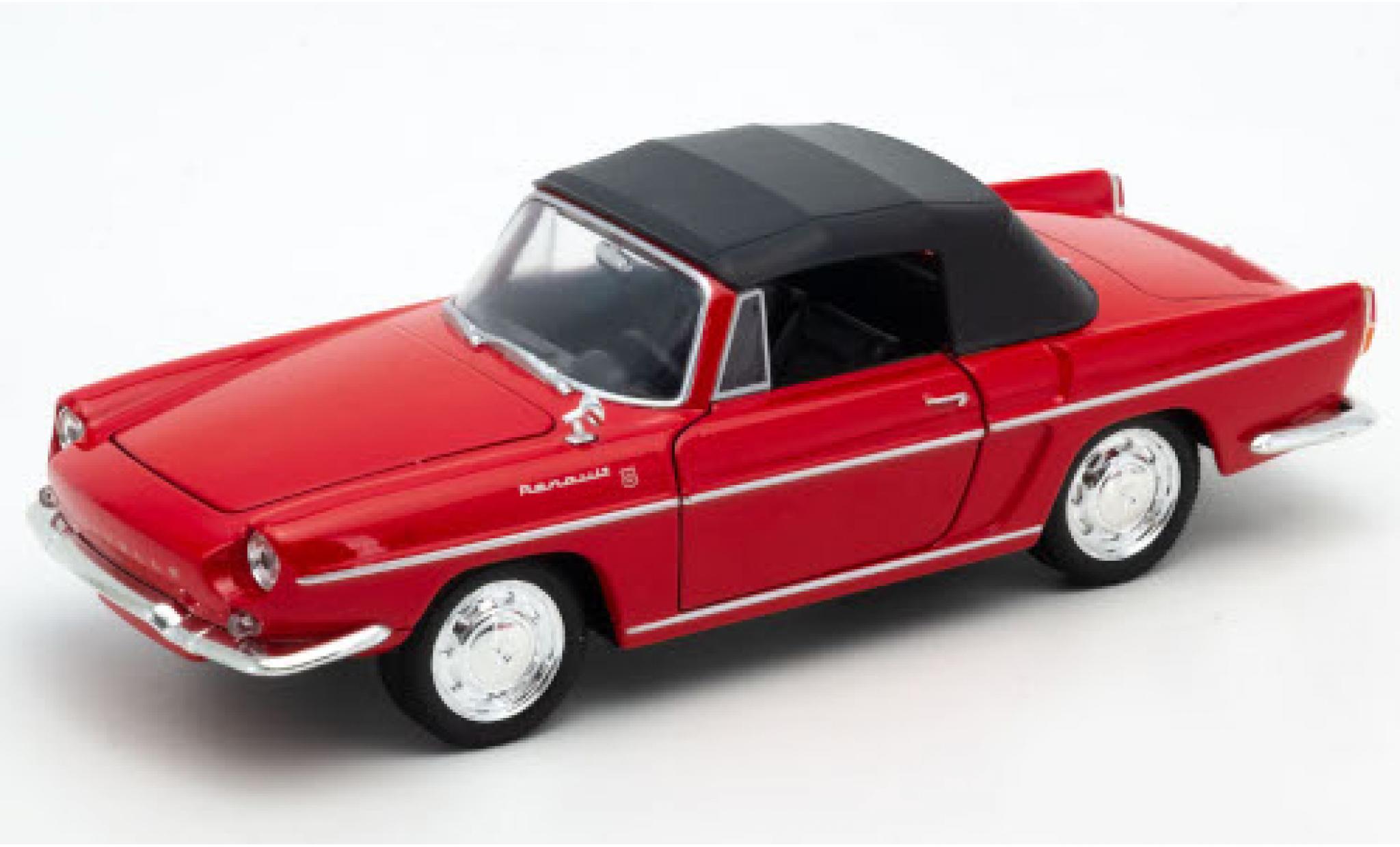 Renault Caravelle 1/24 Welly rosso geschlossenes Verdeck modellino in miniatura