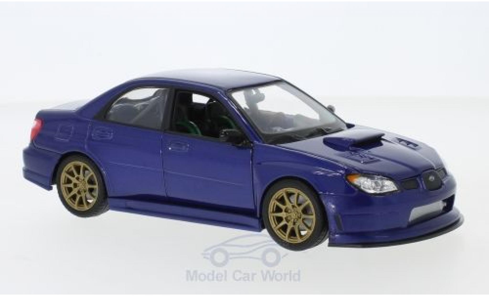 Subaru Impreza 1/24 Welly WRX STI blu modellino in miniatura