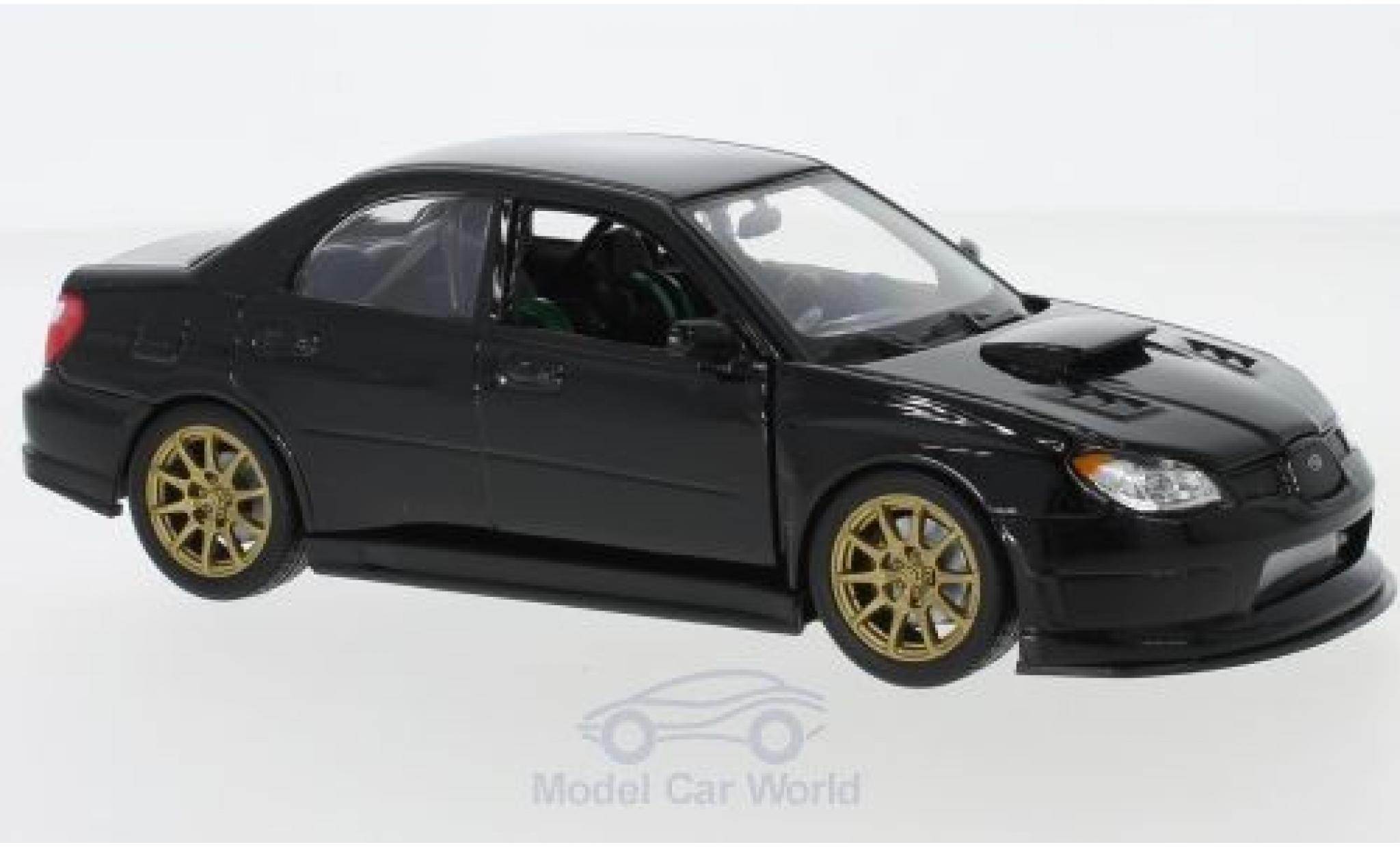 Subaru Impreza 1/24 Welly WRX STI nero modellino in miniatura