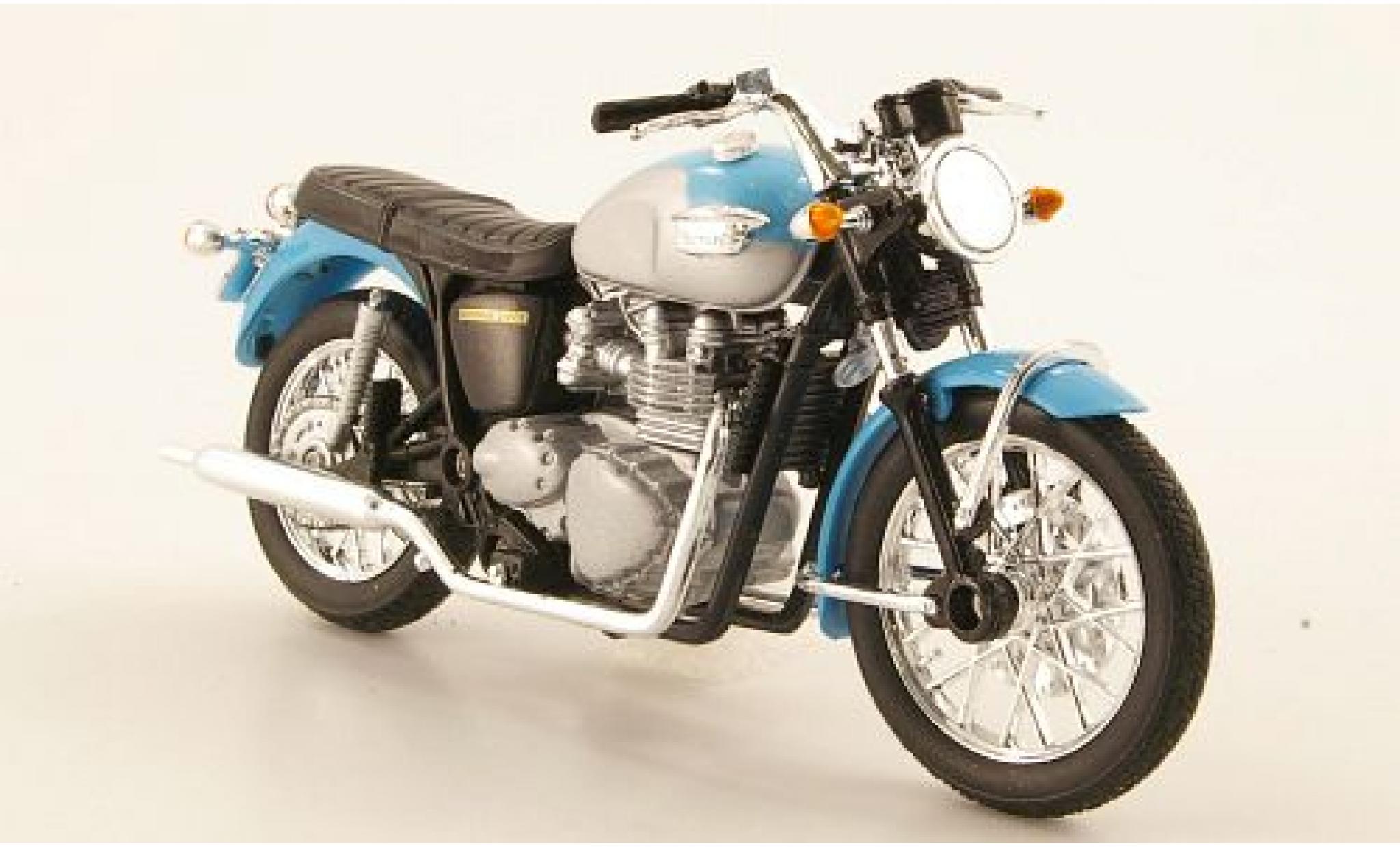 Triumph Bonneville 1/18 Welly blau 2002 1:18 modellino in miniatura