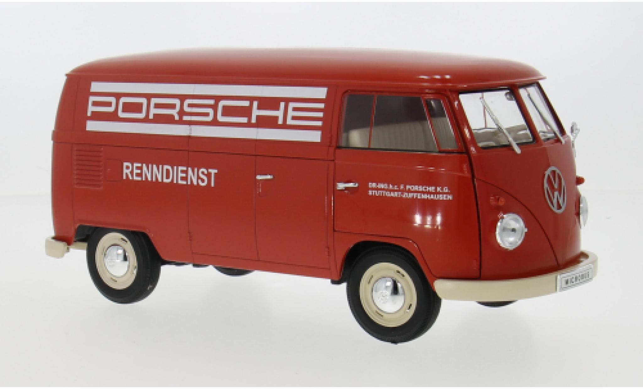 Volkswagen Bulli 1/18 Welly T1 1963 Porsche Renndienst 1:18 modellino in miniatura