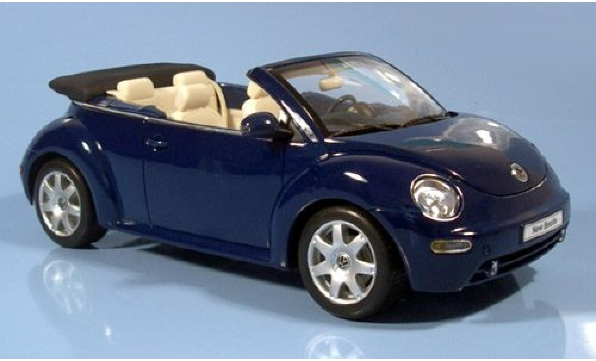 Volkswagen New Beetle 1/18 Welly Cabriolet blau 2003 1:18 modellino in miniatura