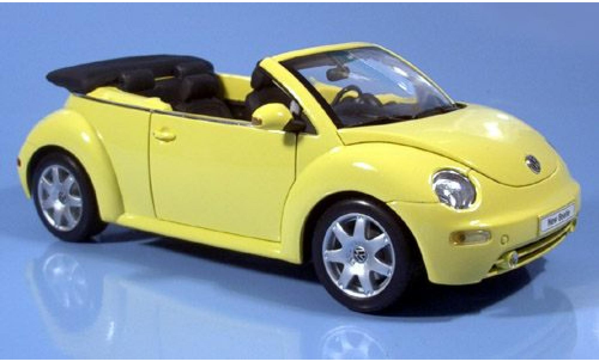 Volkswagen New Beetle 1/18 Welly Cabriolet gelb 2003 1:18 modellino in miniatura