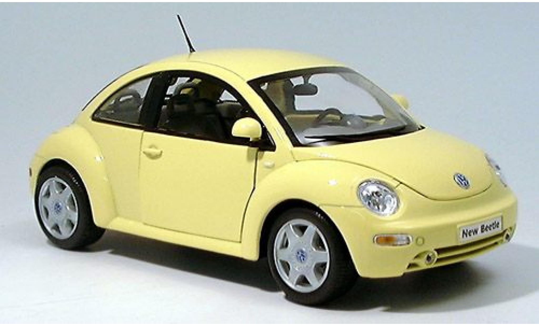 Volkswagen New Beetle 1/18 Welly gelb 1:18 modellino in miniatura