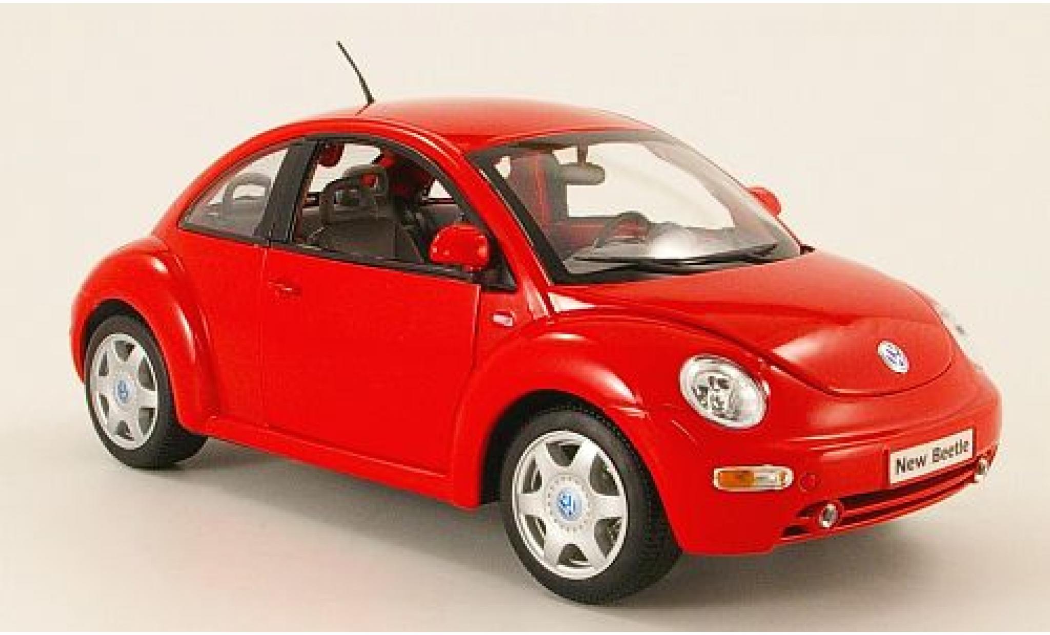 Volkswagen New Beetle 1/18 Welly rot 1:18 modellino in miniatura