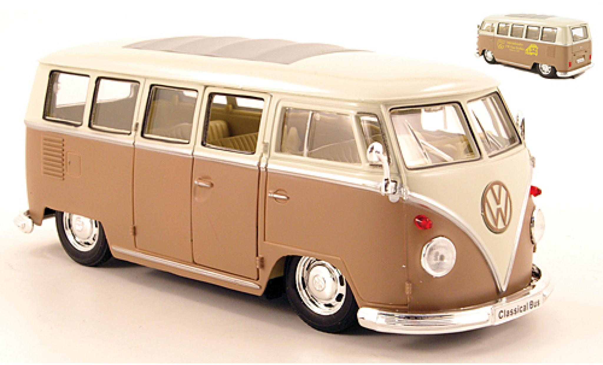 Volkswagen T1 1/24 Welly Bus 60. Internationales VW-Van-Treffen 1962 1:24 modellino in miniatura