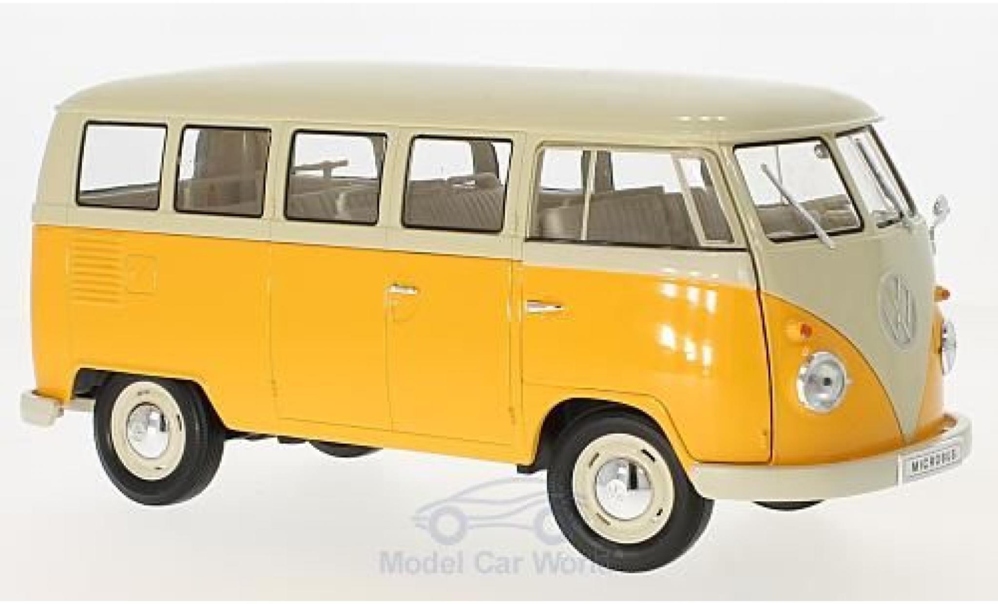 Volkswagen T1 B 1/18 Welly Bus giallo/beige 1963 modellino in miniatura
