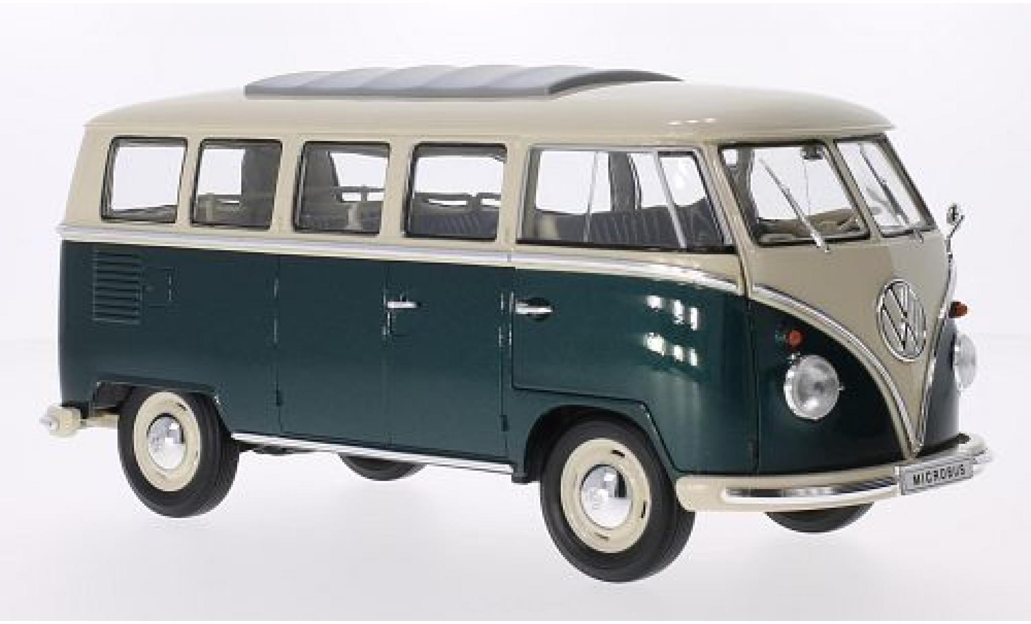 Volkswagen T1 1/18 Welly Bus grün/weiss 1962 1:18 modellino in miniatura