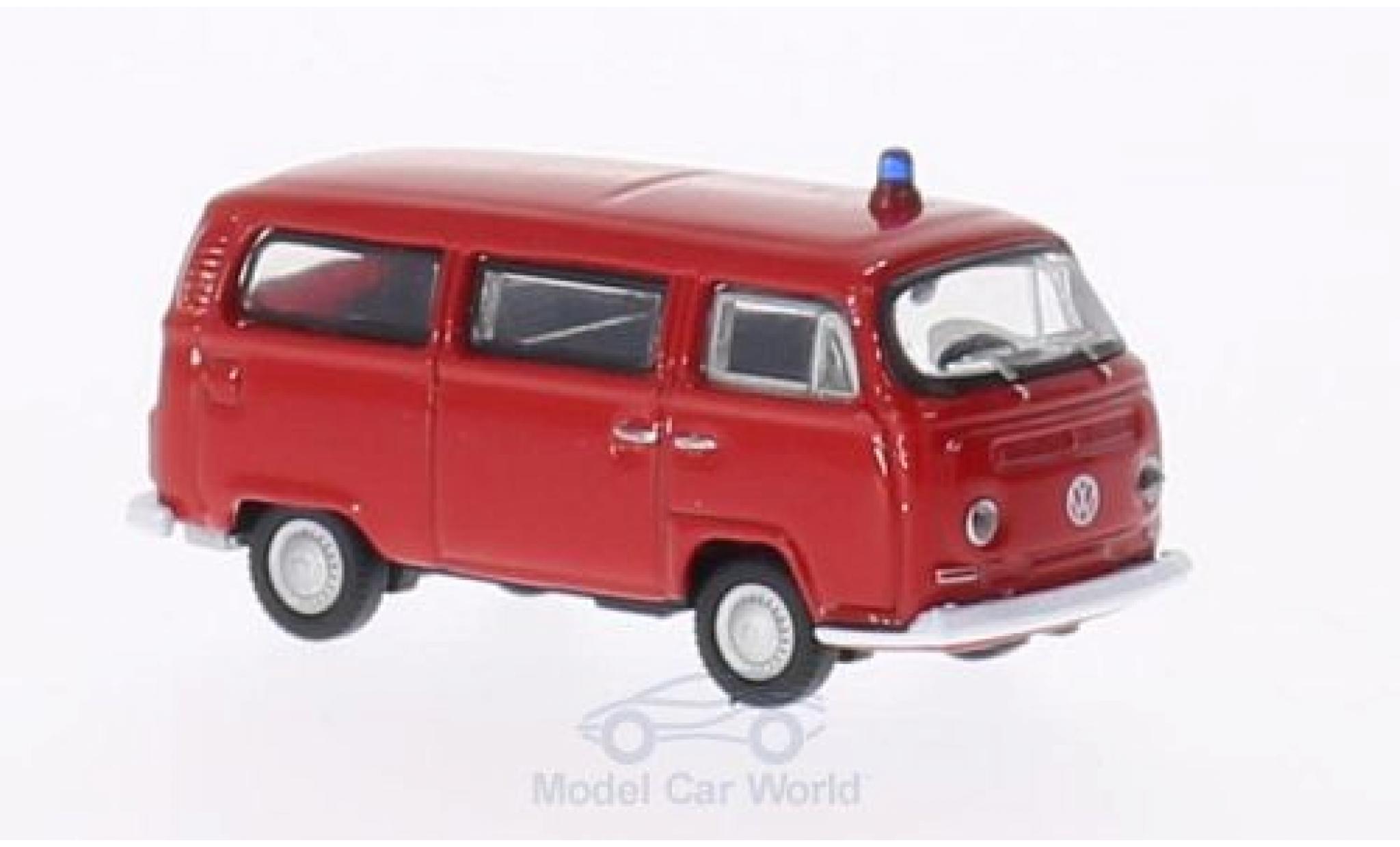 Volkswagen T2 1/87 Welly Bus Feuerwehr 1972 modellino in miniatura