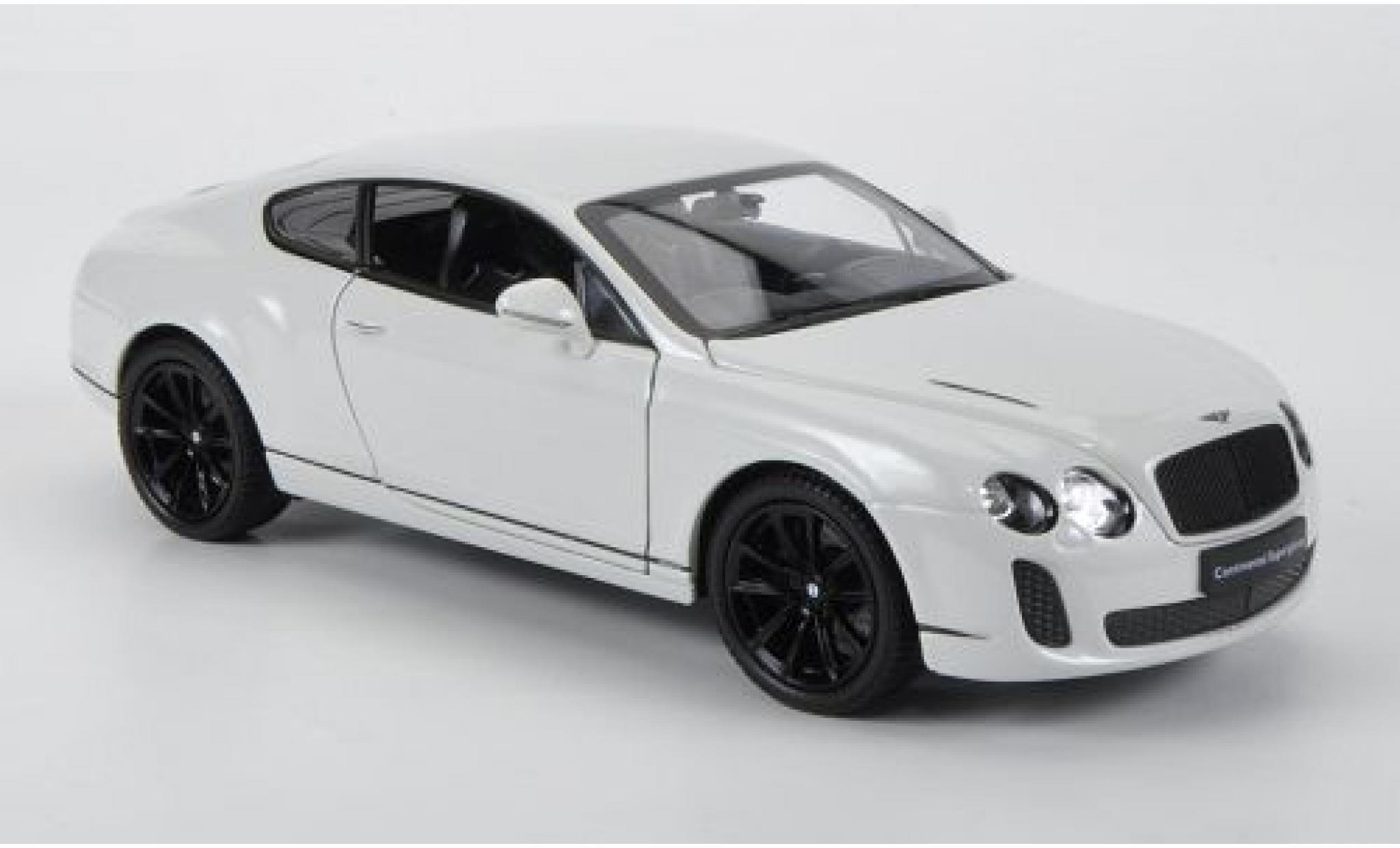 Bentley Continental 1/24 Welly Supersports bianco modellino in miniatura