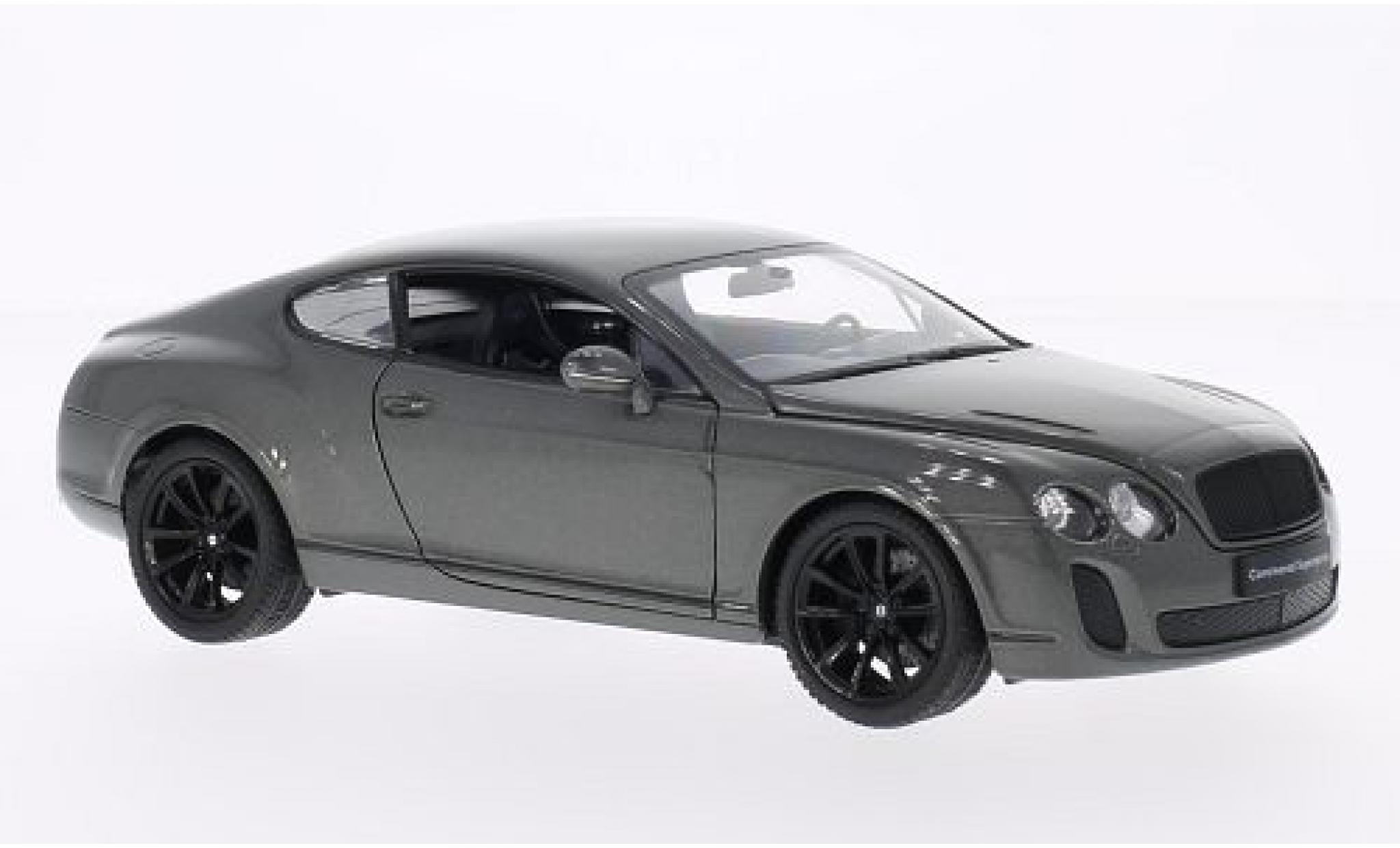 Bentley Continental 1/24 Welly Supersports metallico grigio modellino in miniatura