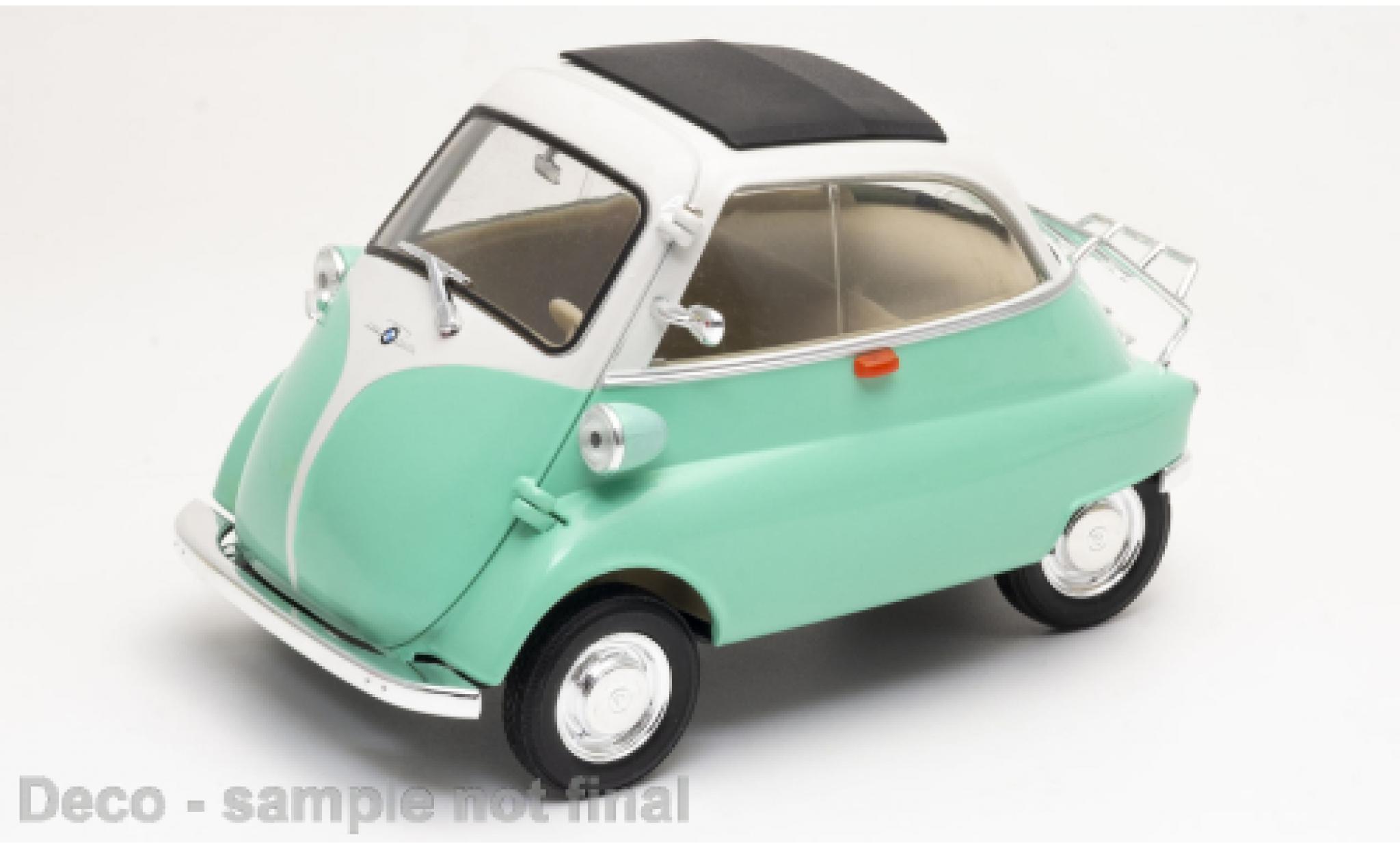 Bmw Isetta 1/18 Welly 250 verde/bianco modellino in miniatura