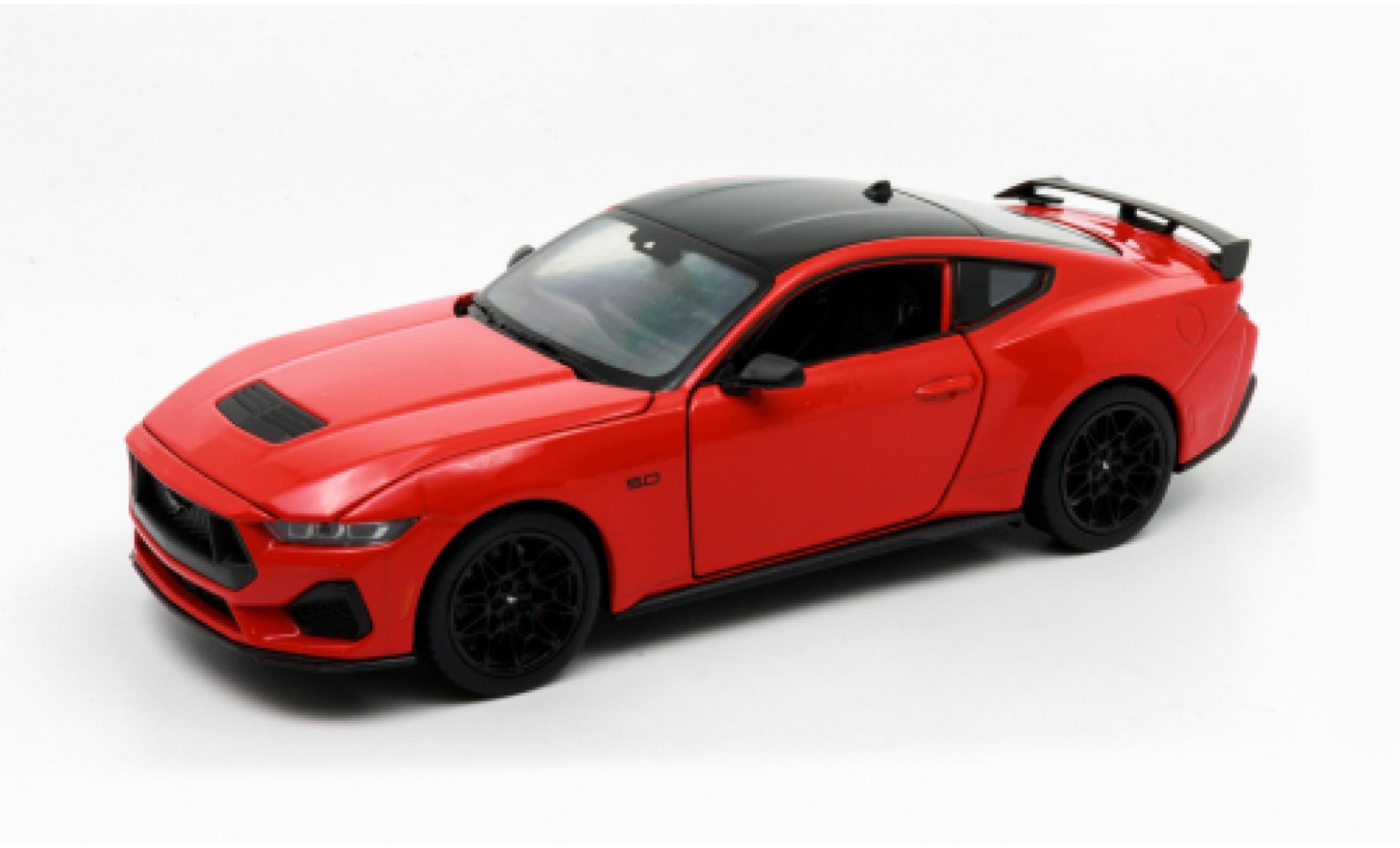 Ford Mustang 1/24 Welly rosso 2024 modellino in miniatura