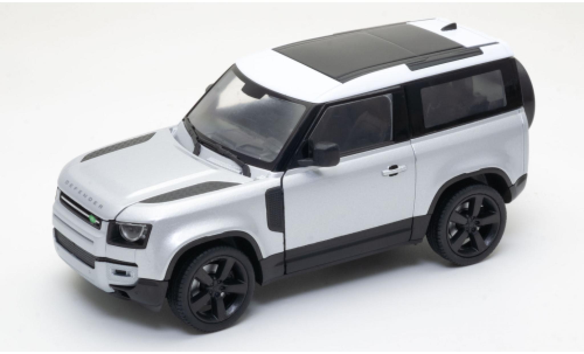 Land Rover Defender 1/24 Welly grigio/bianco 2020 modellino in miniatura