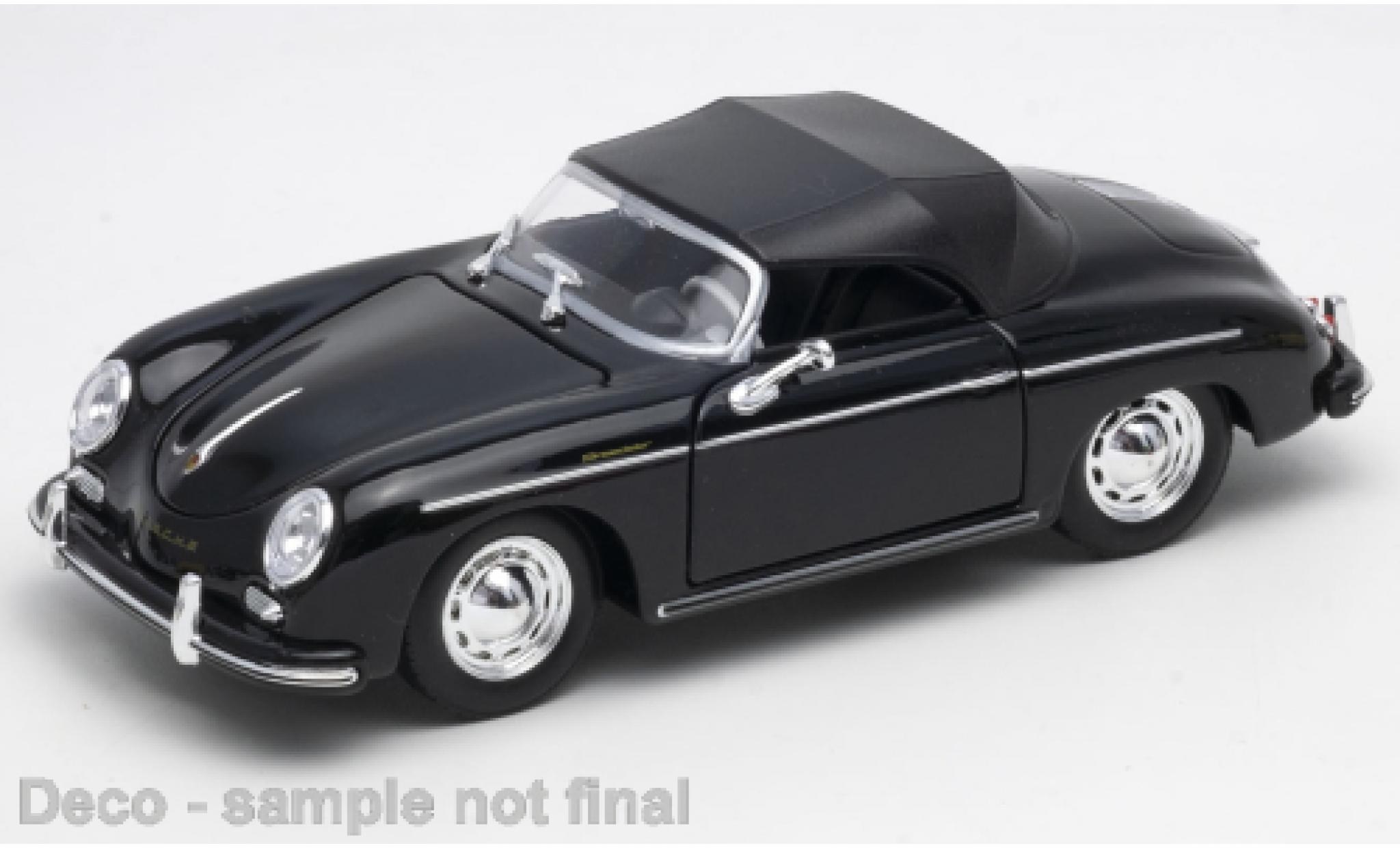 Porsche 356 1/24 Welly A Speedster nero modellino in miniatura