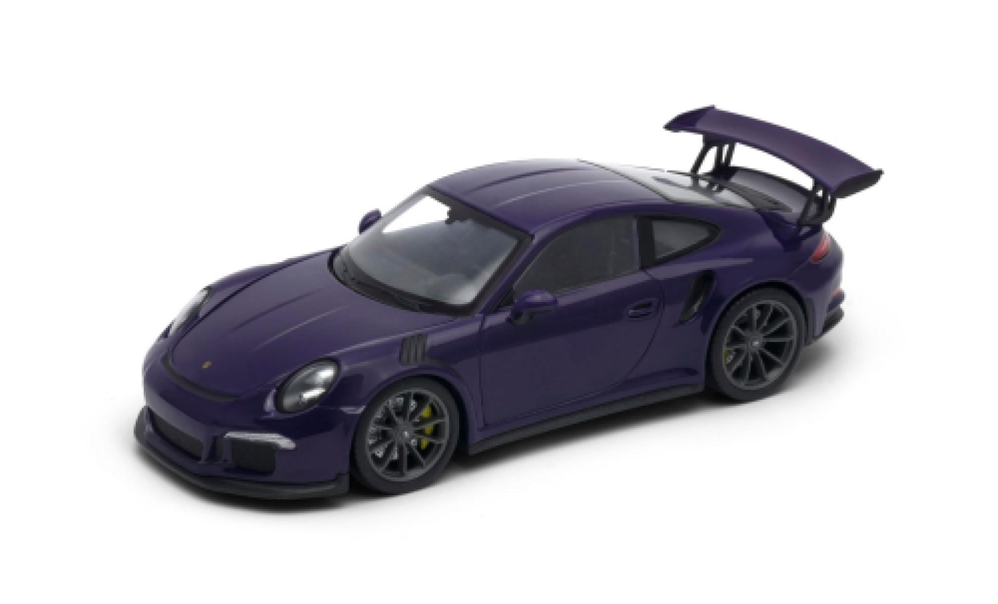 Porsche 991 GT3 RS 1/24 Welly 911  lila 2015 modellino in miniatura