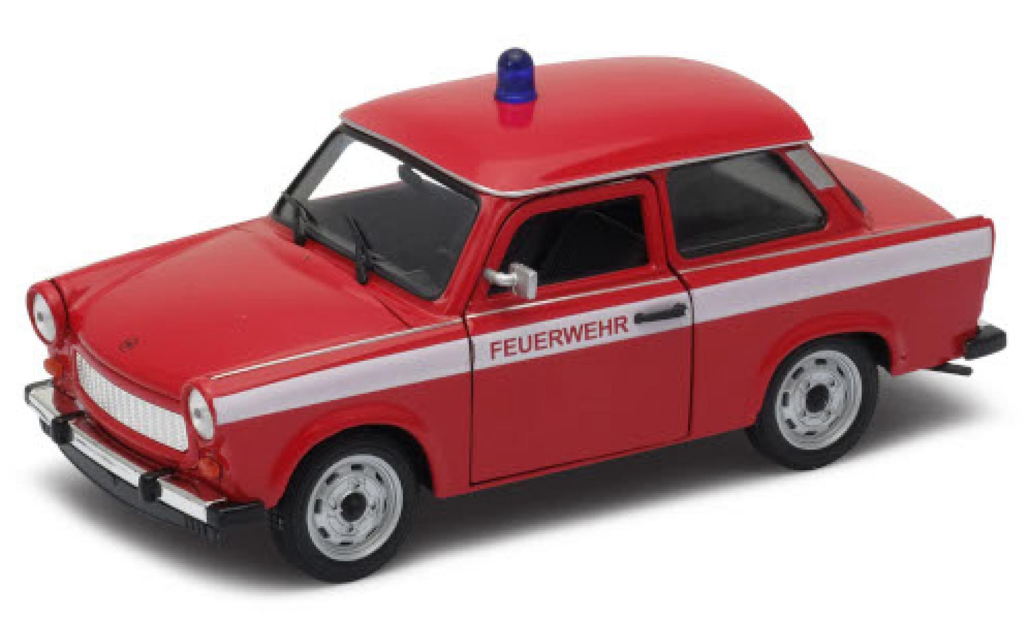 Trabant 601 1/24 Welly rosso/bianco modellino in miniatura