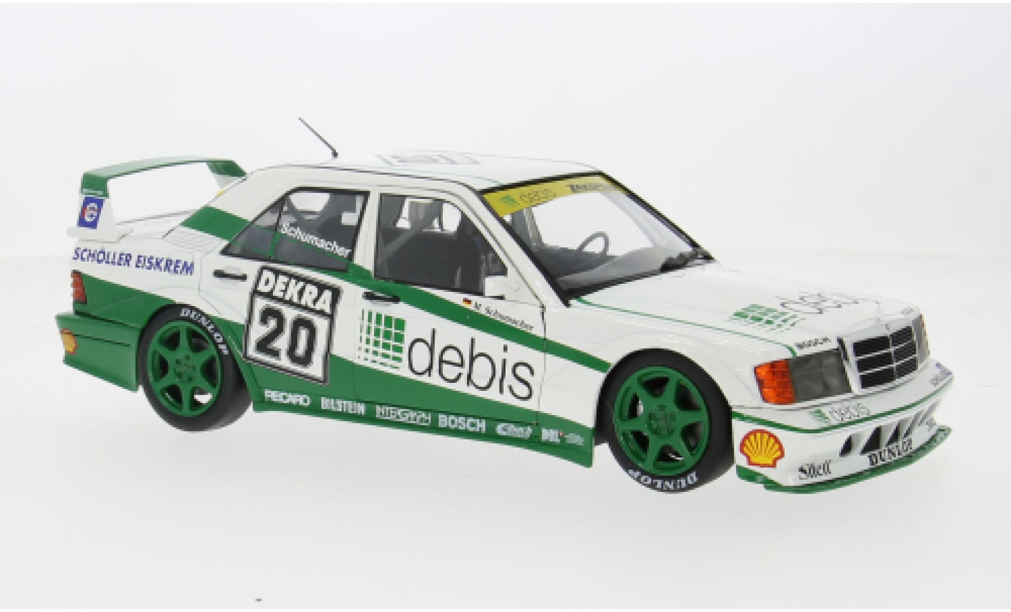 Mercedes 190 1/18 Werk83 E 2.5-16 Evo 2 weiss/grün DTM Rennen Norisring DTM 1991 1990 Team Debis Zakspeed #20 1:18 modellino in miniatura