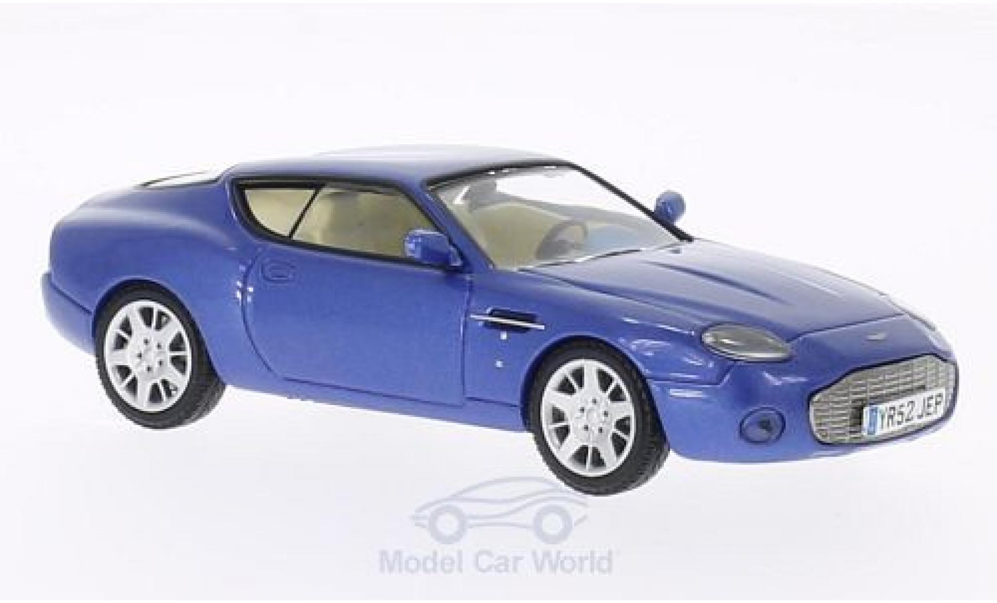Aston Martin DB7 1/43 WhiteBox Vantage Zagato metallico blu 2003 modellino in miniatura