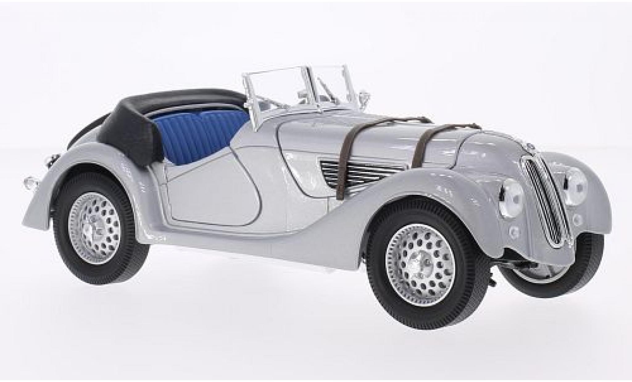 Bmw 328 1/18 WhiteBox grigio 1940 Verdeck couché avec modellino in miniatura