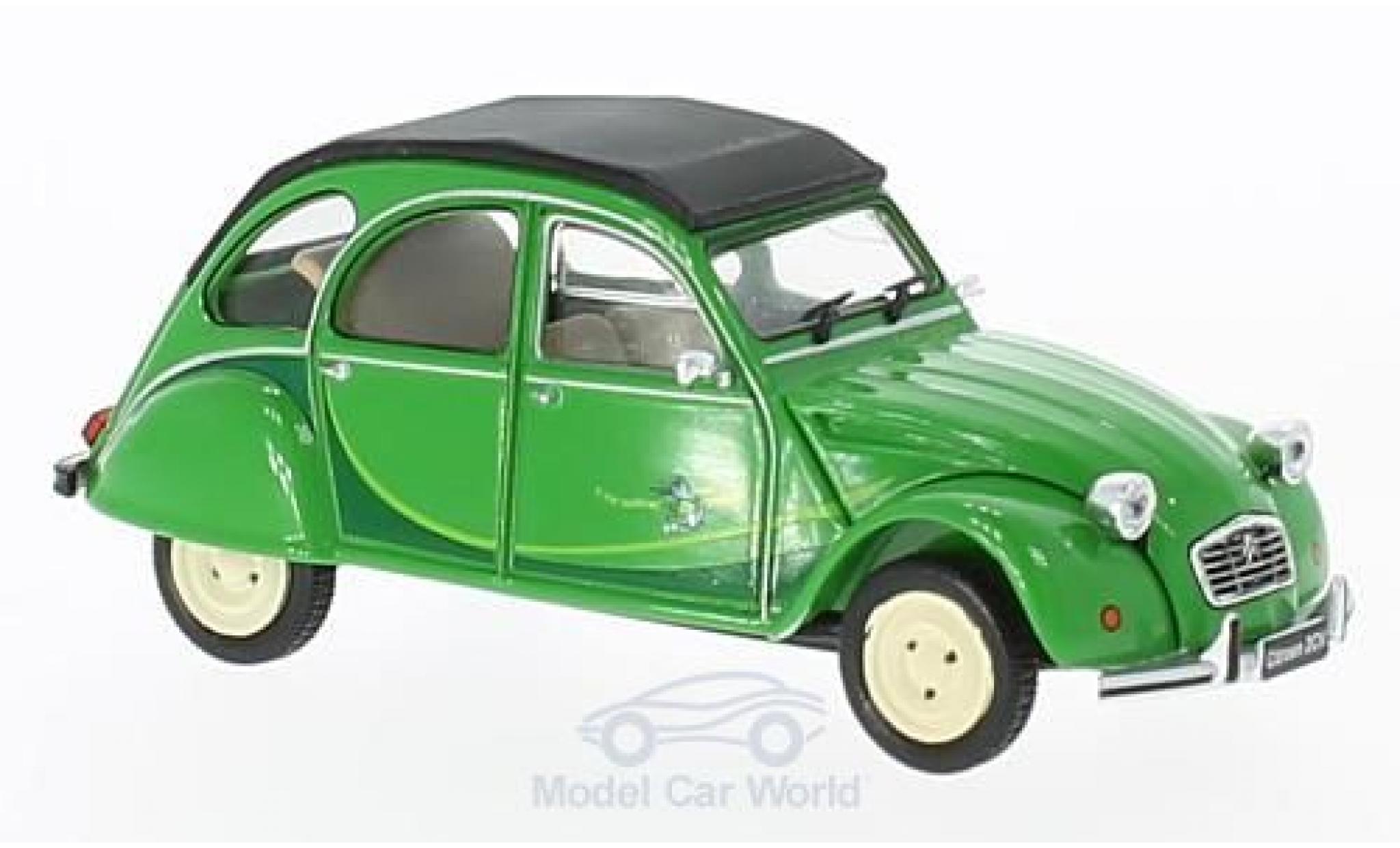 Citroen 2CV 1/43 WhiteBox verde I fly bleifrei 1986 modellino in miniatura