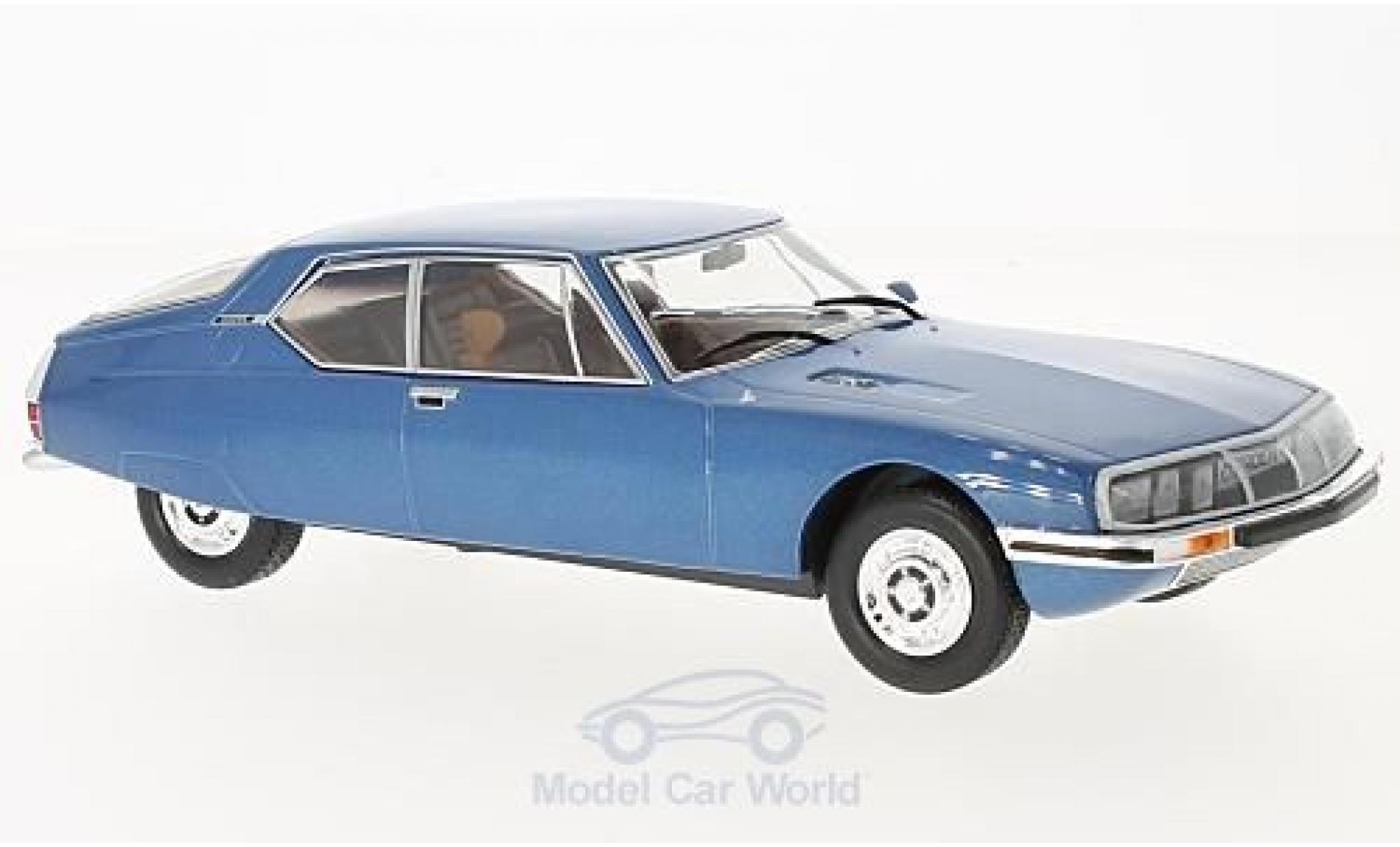 Citroen SM 1/24 WhiteBox metallico blu 1970 modellino in miniatura
