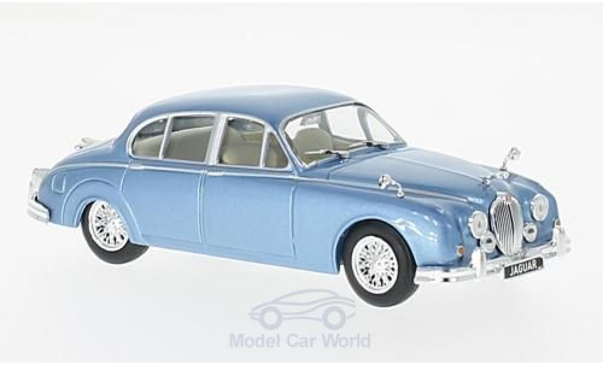 Jaguar MK 9 1/43 WhiteBox II metallico blu RHD 1960 modellino in miniatura